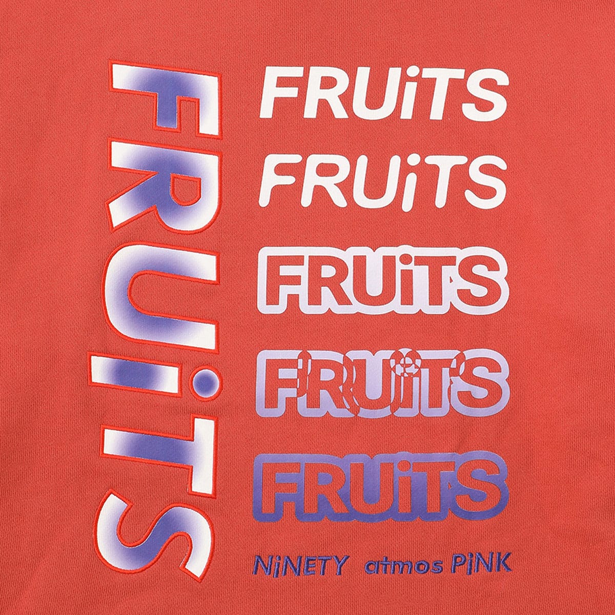 FRUiTS × atmos pink × 9090 Hoodie ORANGE 22SP-I