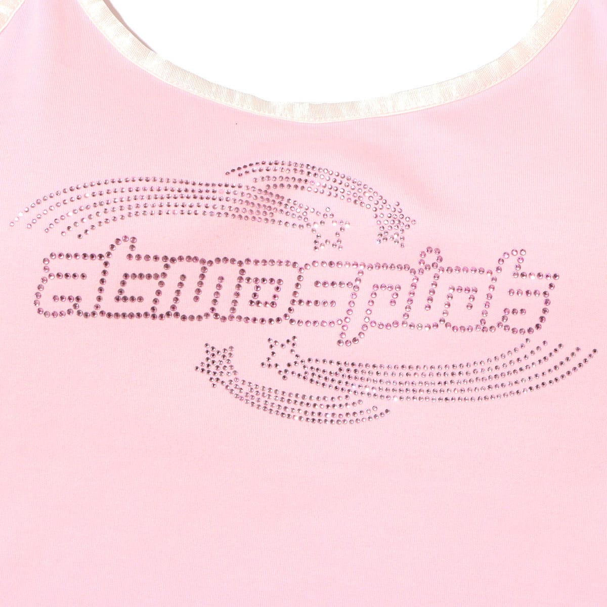 atmos pink ラインストーン ロゴキャミソール PINKの画像