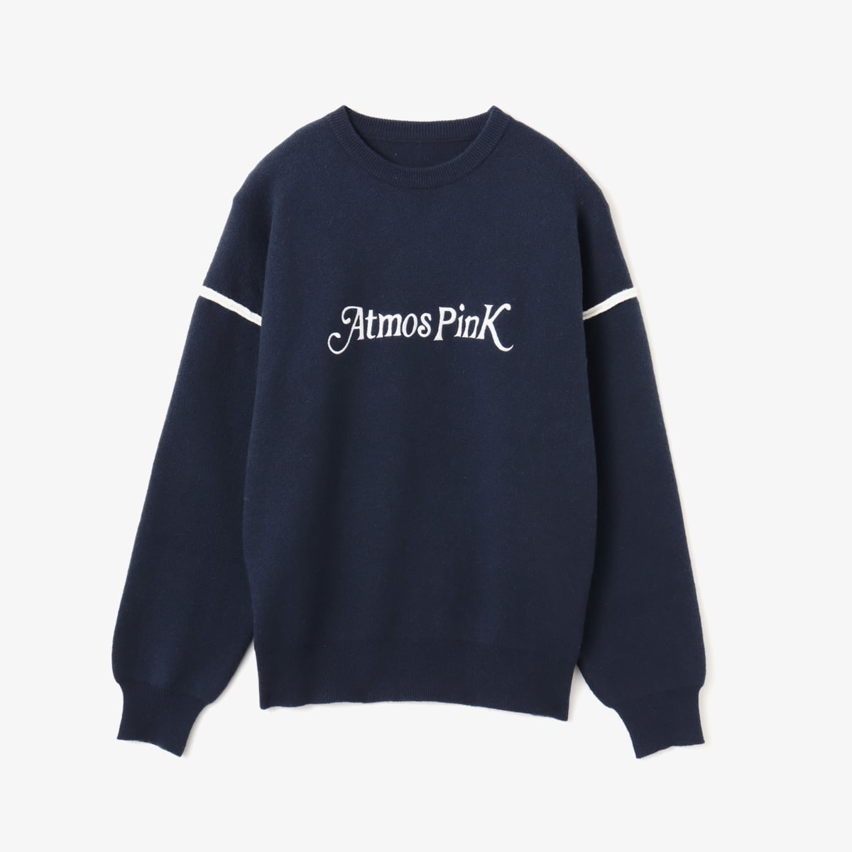 atmos pink Logo Knit Top NAVY の画像