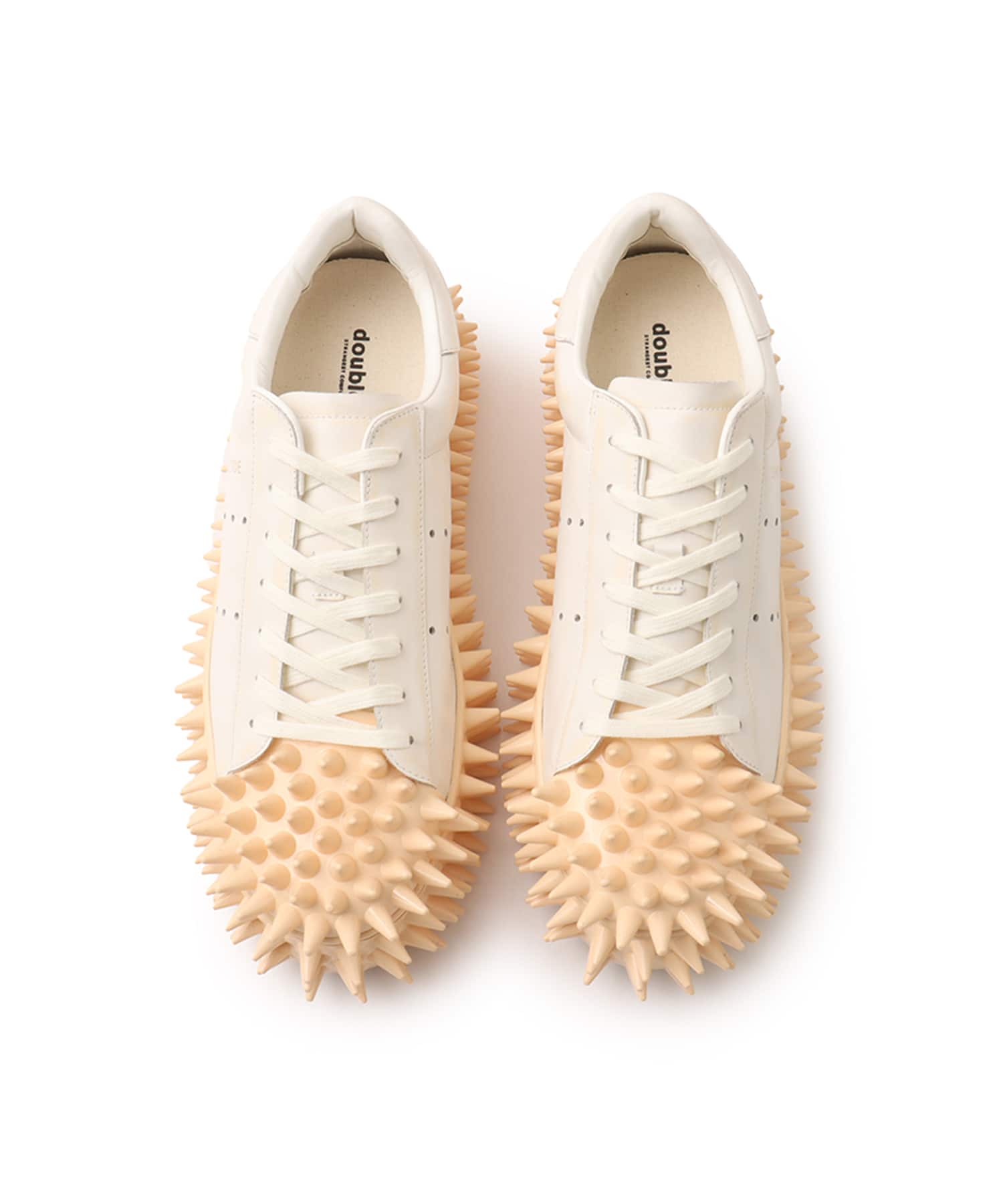 doublet SPIKY LEATHER SNEAKER WHITEの画像