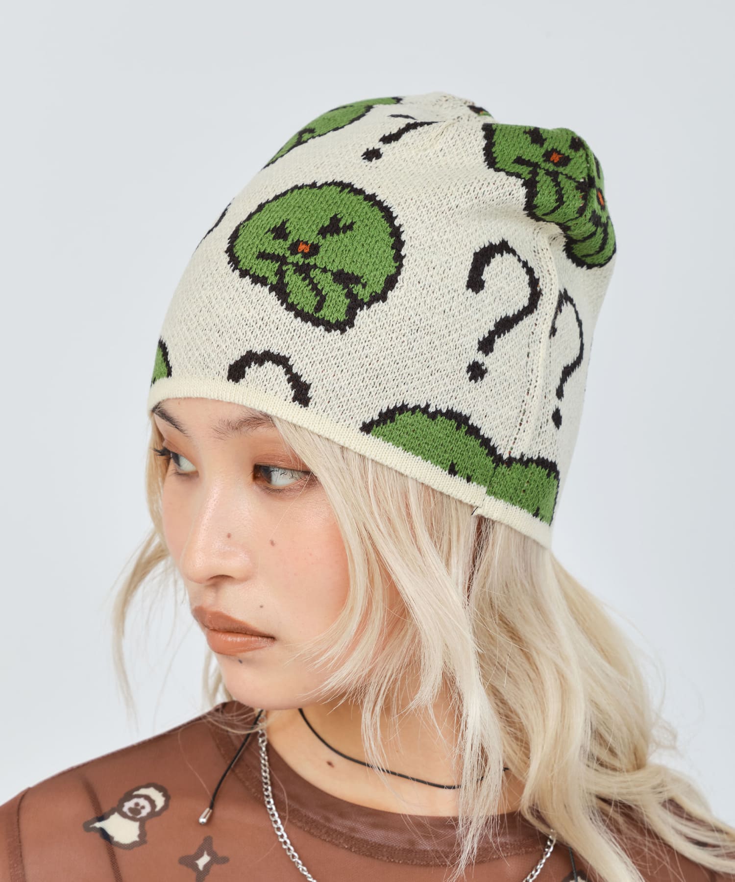 MARIA SAKURAI x atmos pink Knit Beanie GREENの画像