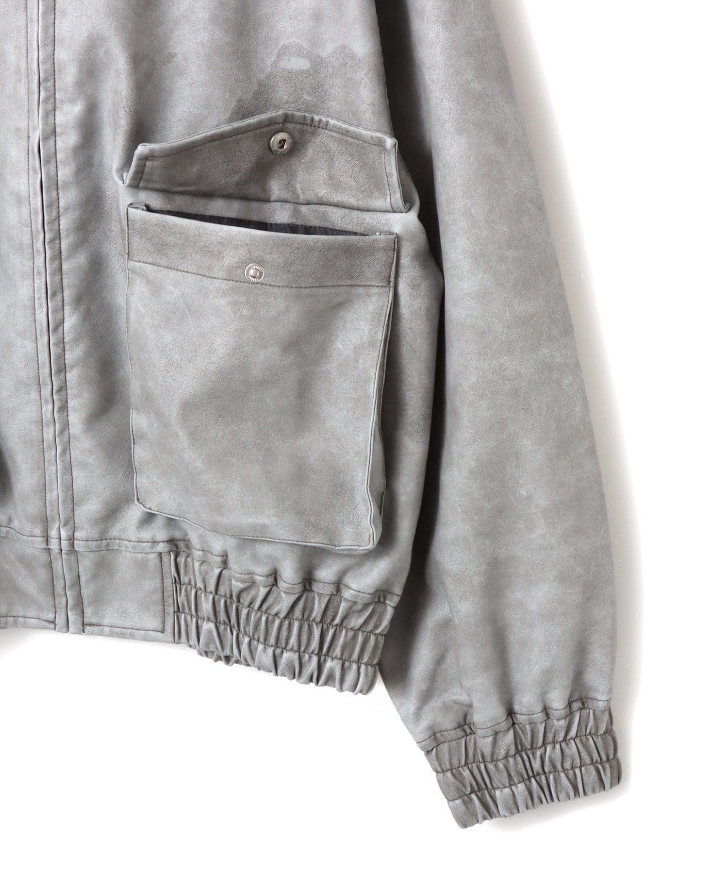 atmos pink Faux Leather Jacket GRAYの画像