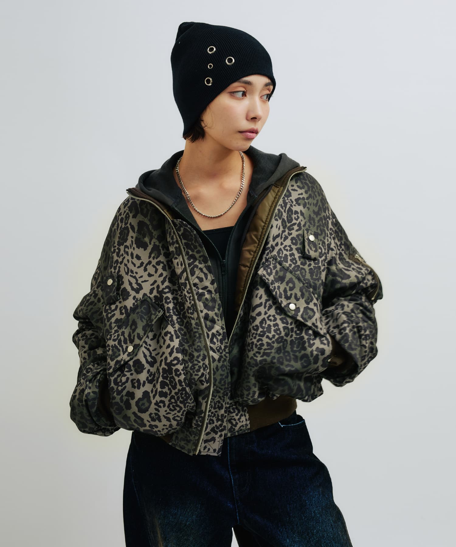 atmos pink Bomber Jacket LEOPARDの画像