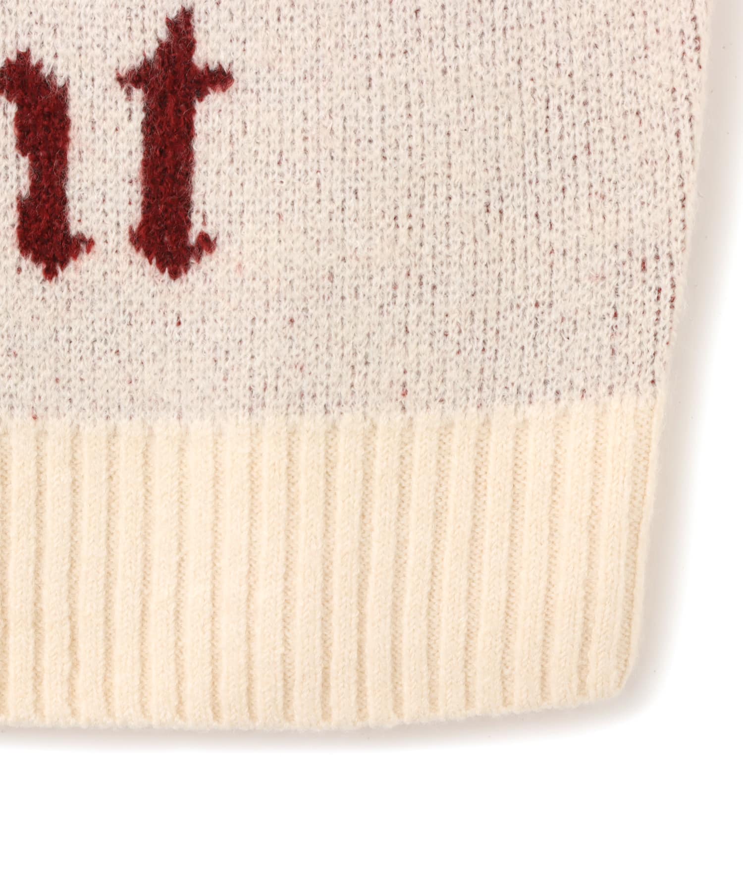 atmos pink  Logo Crew Knit Tops WHITEの画像