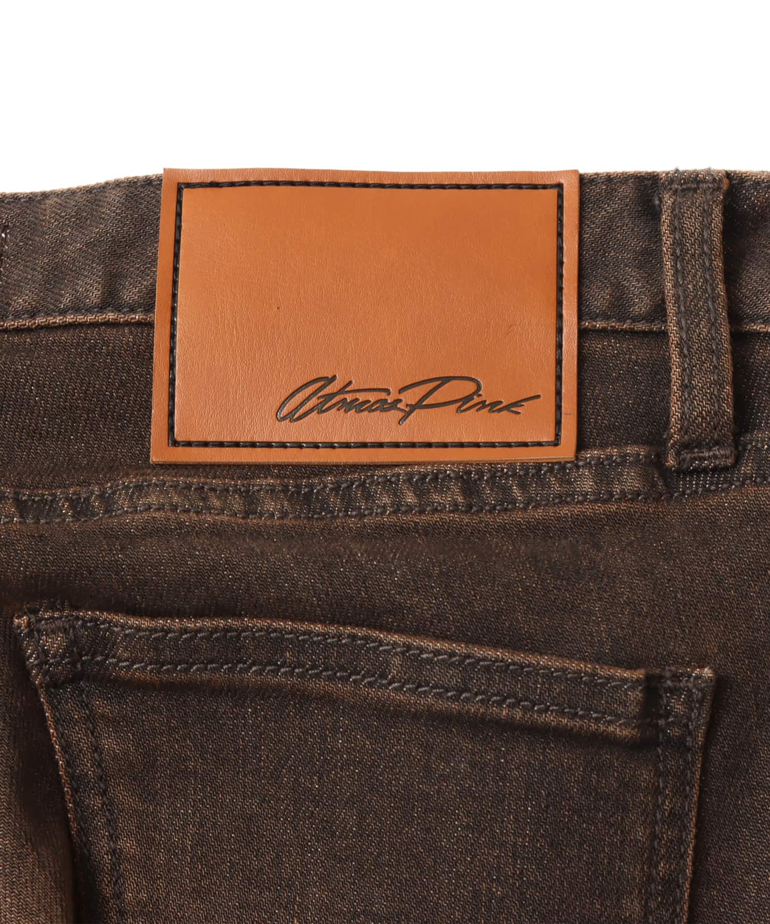 atmos pink Flare Denim Pants BROWNの画像