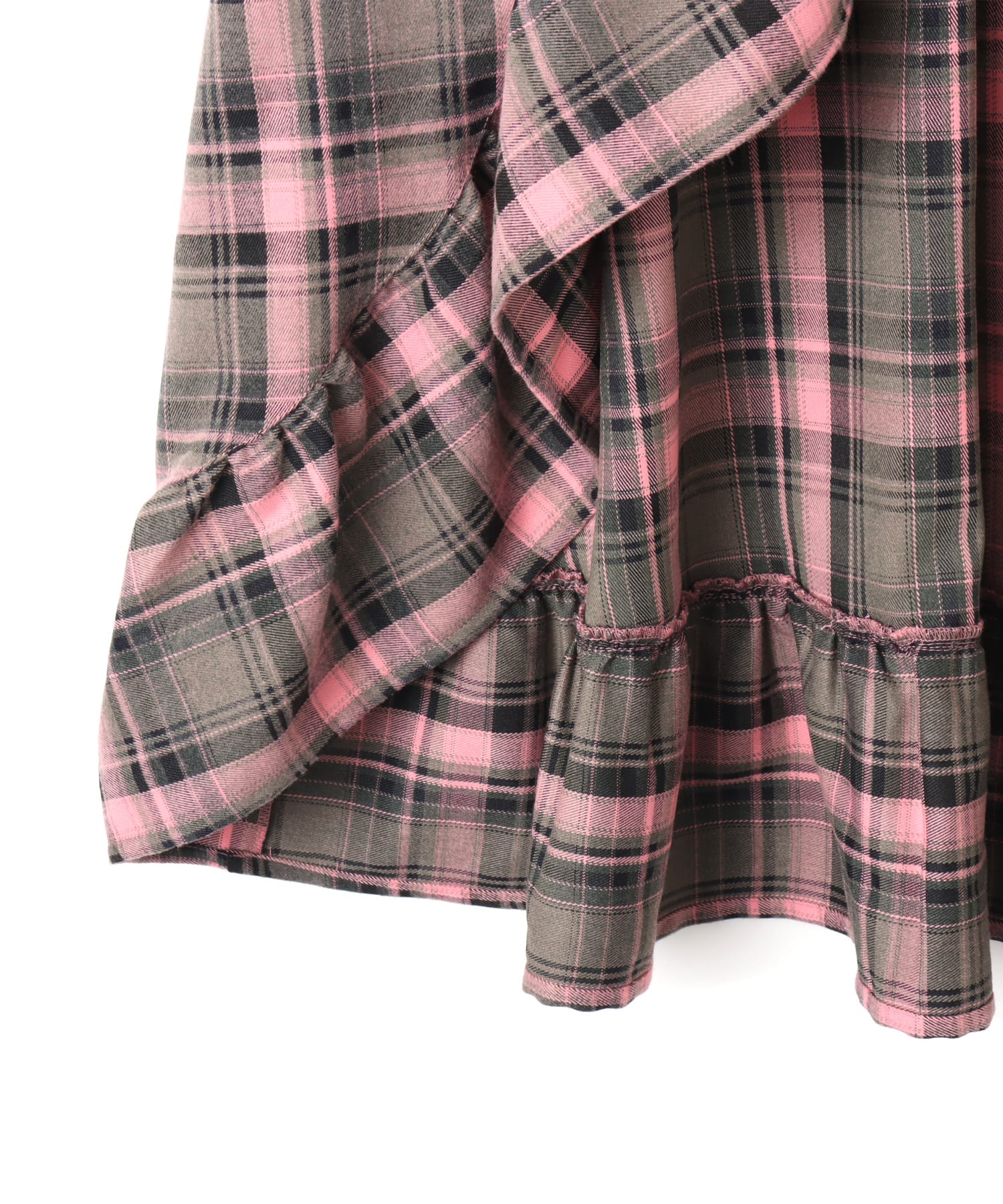 atmos pink Asymmetry Check Skirt PINKの画像