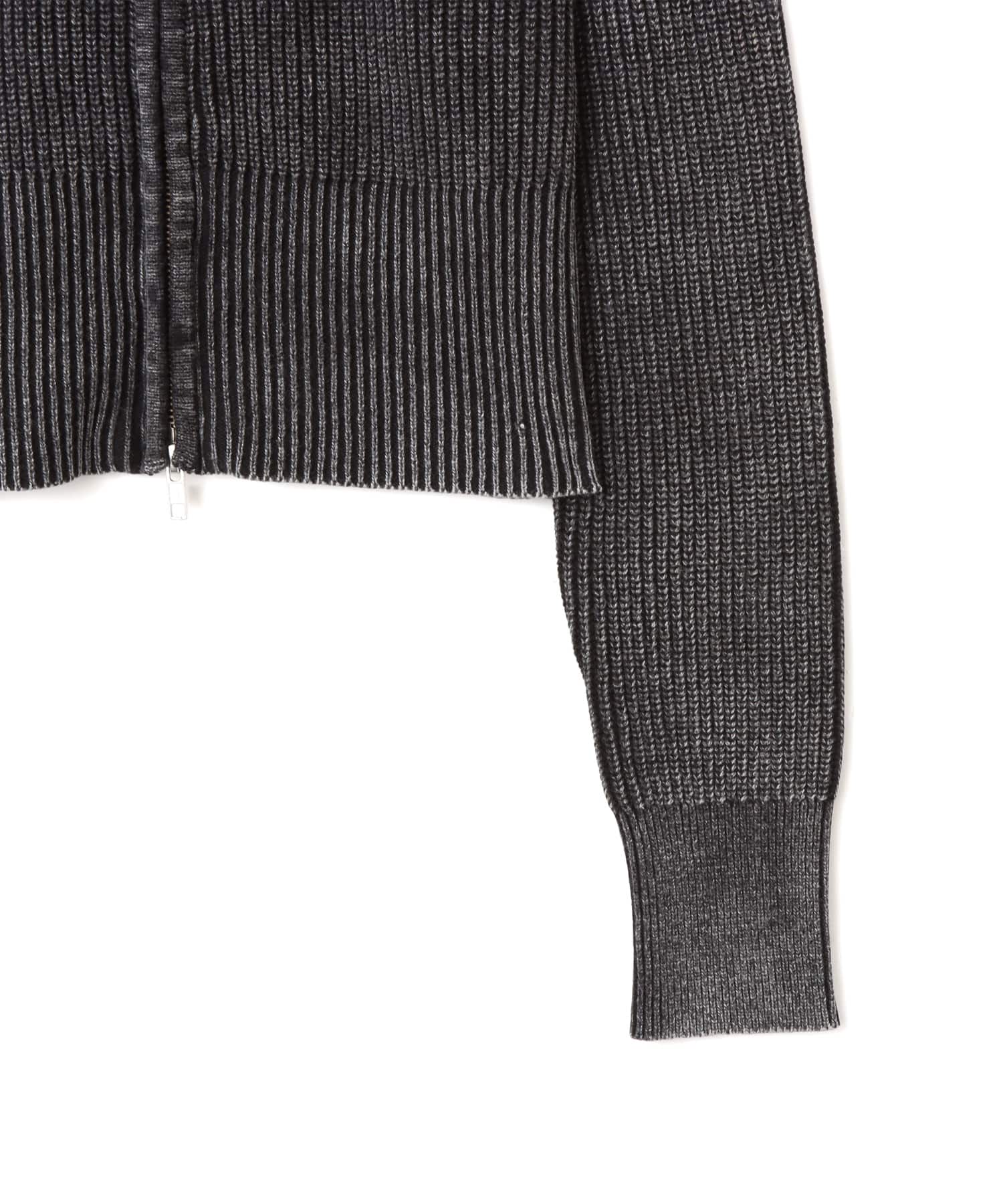 atmos pink Washed Zip Up Knit CHARCOALの画像