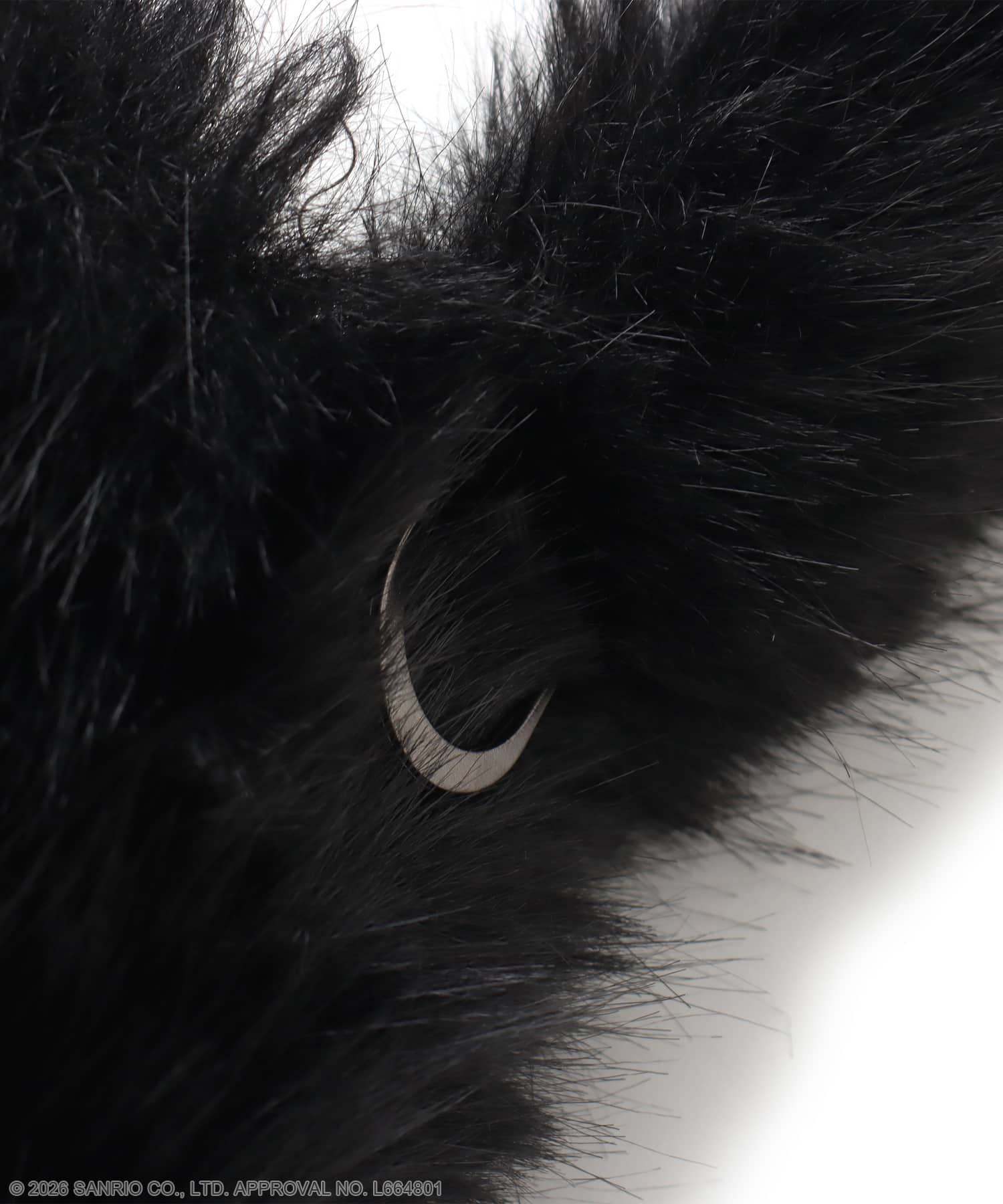 atmos pink x KUROMI Faux Fur Bag BLACKの画像