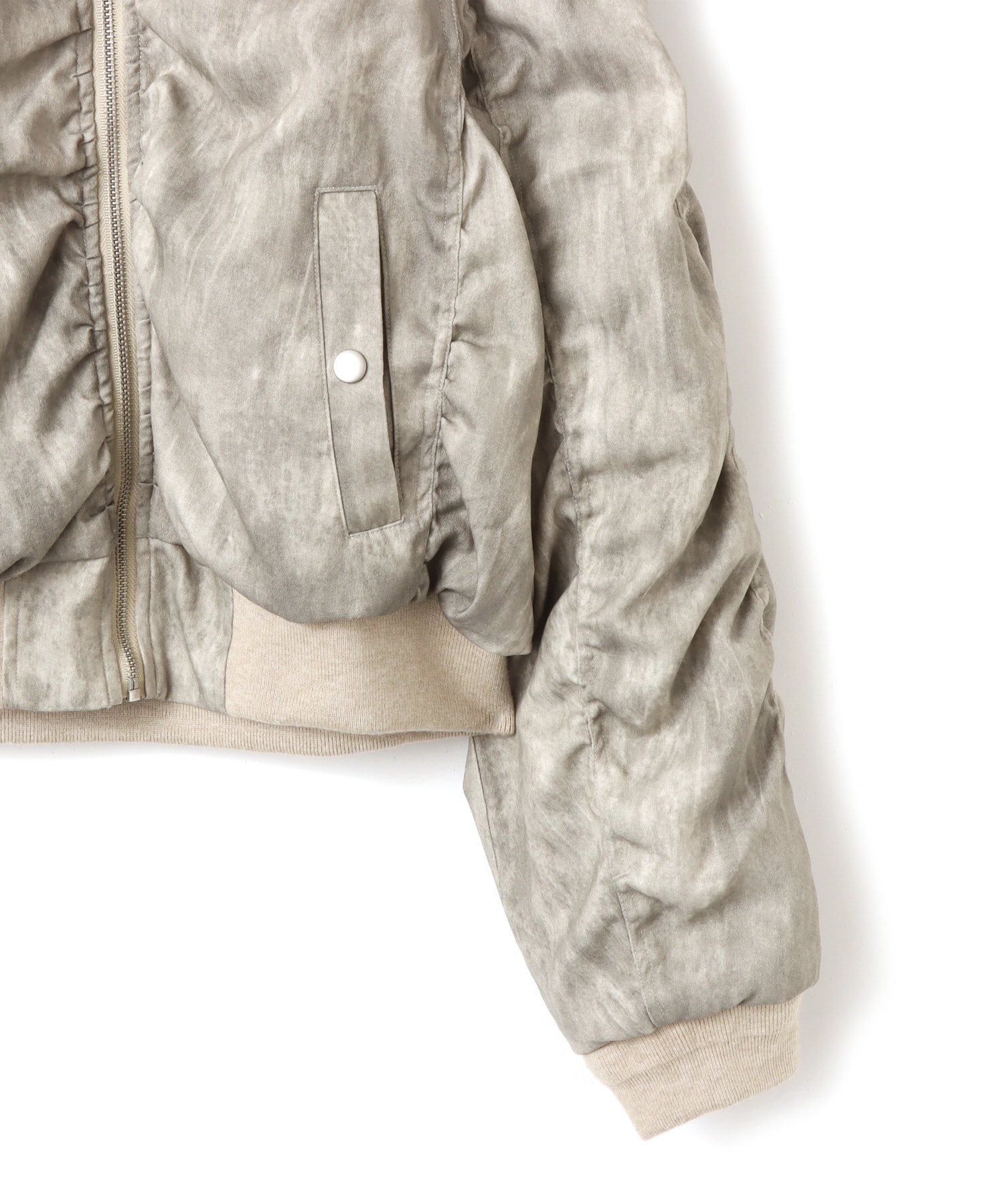 atmos pink Faux Fur Hooded Jacket BEIGEの画像