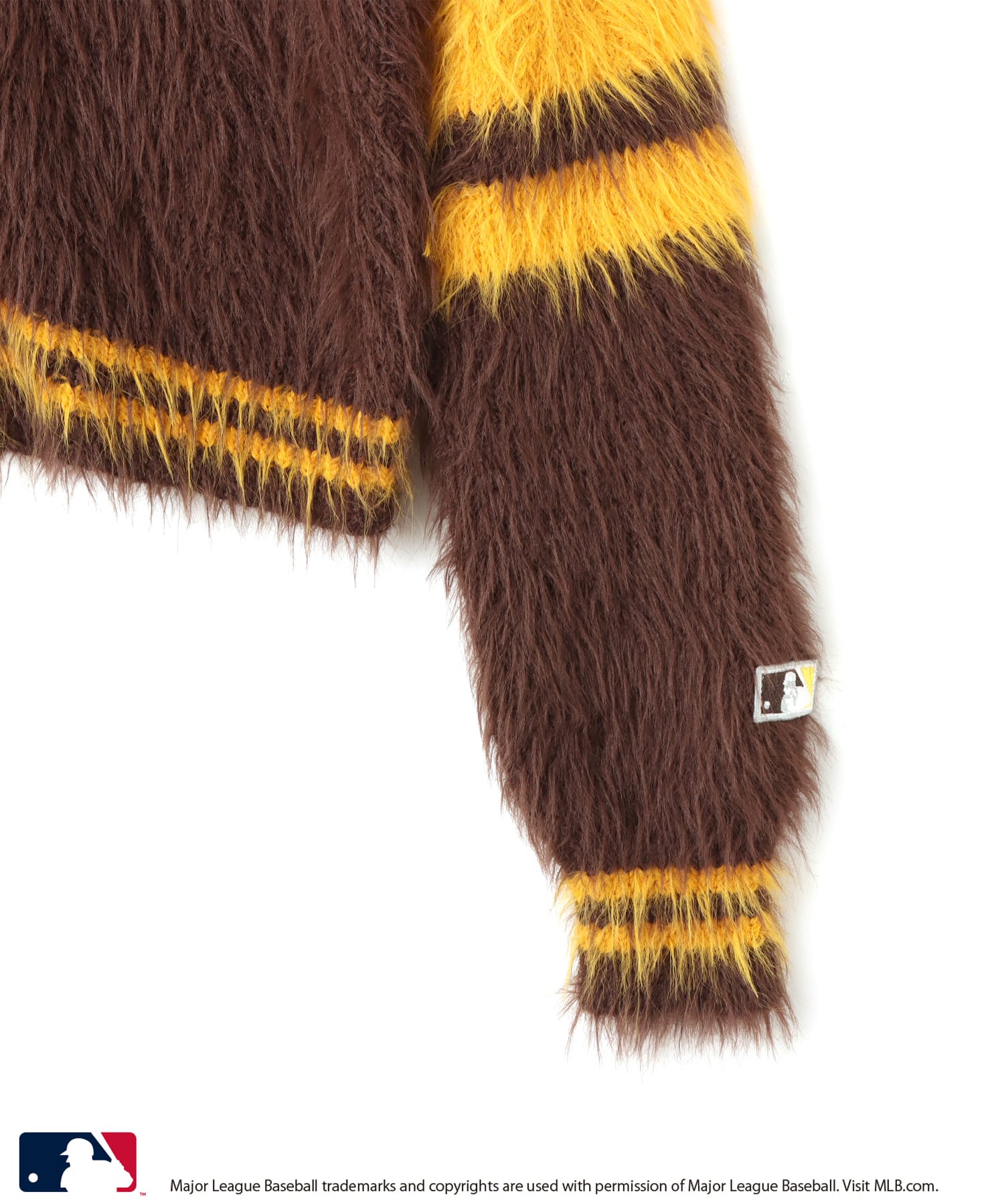 atmos pink MLB Shaggy Knit Blouson BROWNの画像