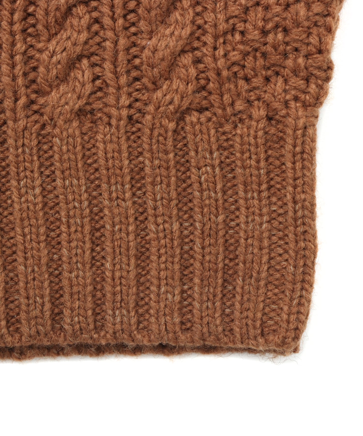 atmos pink Slit Cable Knit Tops BROWNの画像