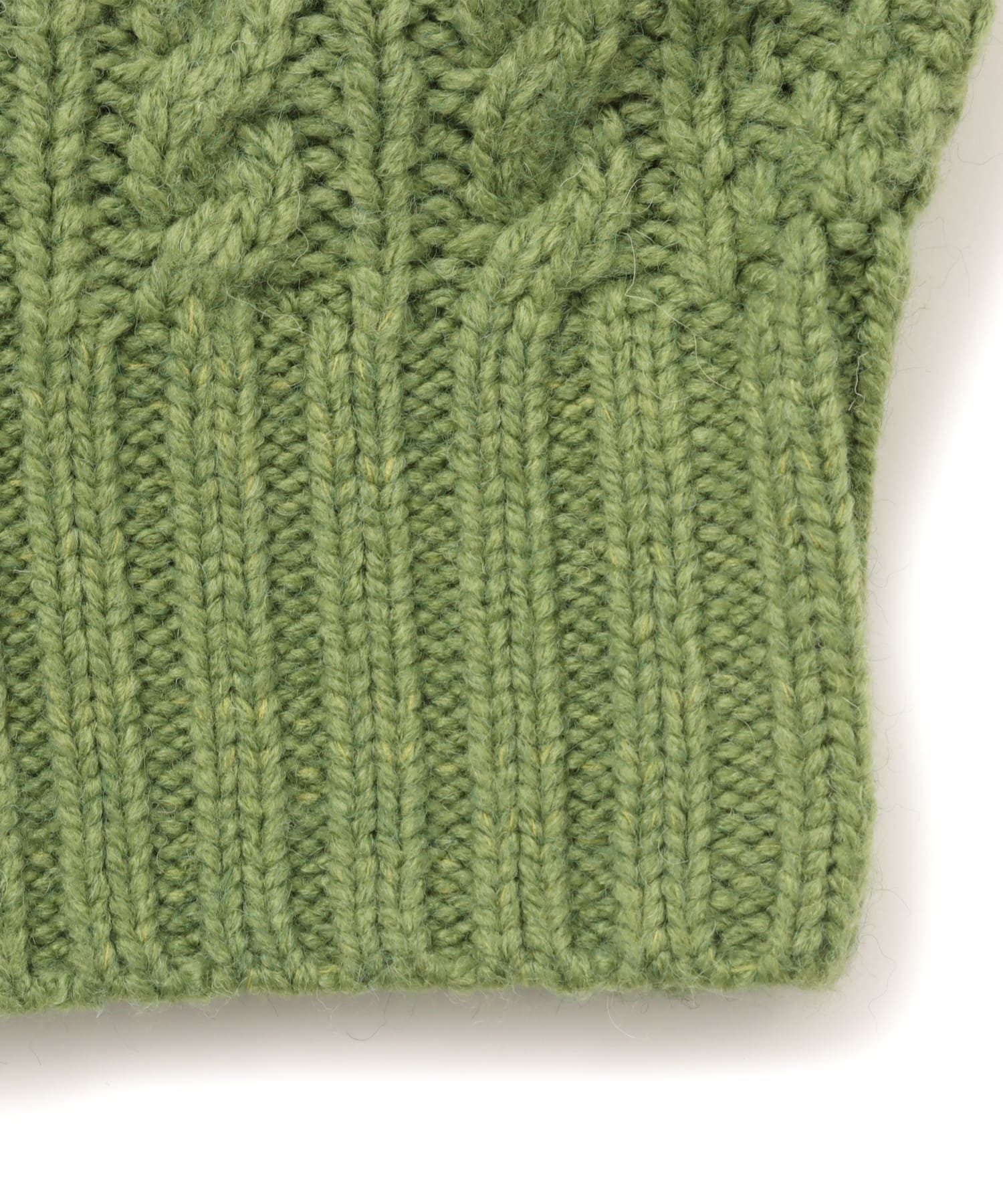 atmos pink Slit Cable Knit Tops GREENの画像