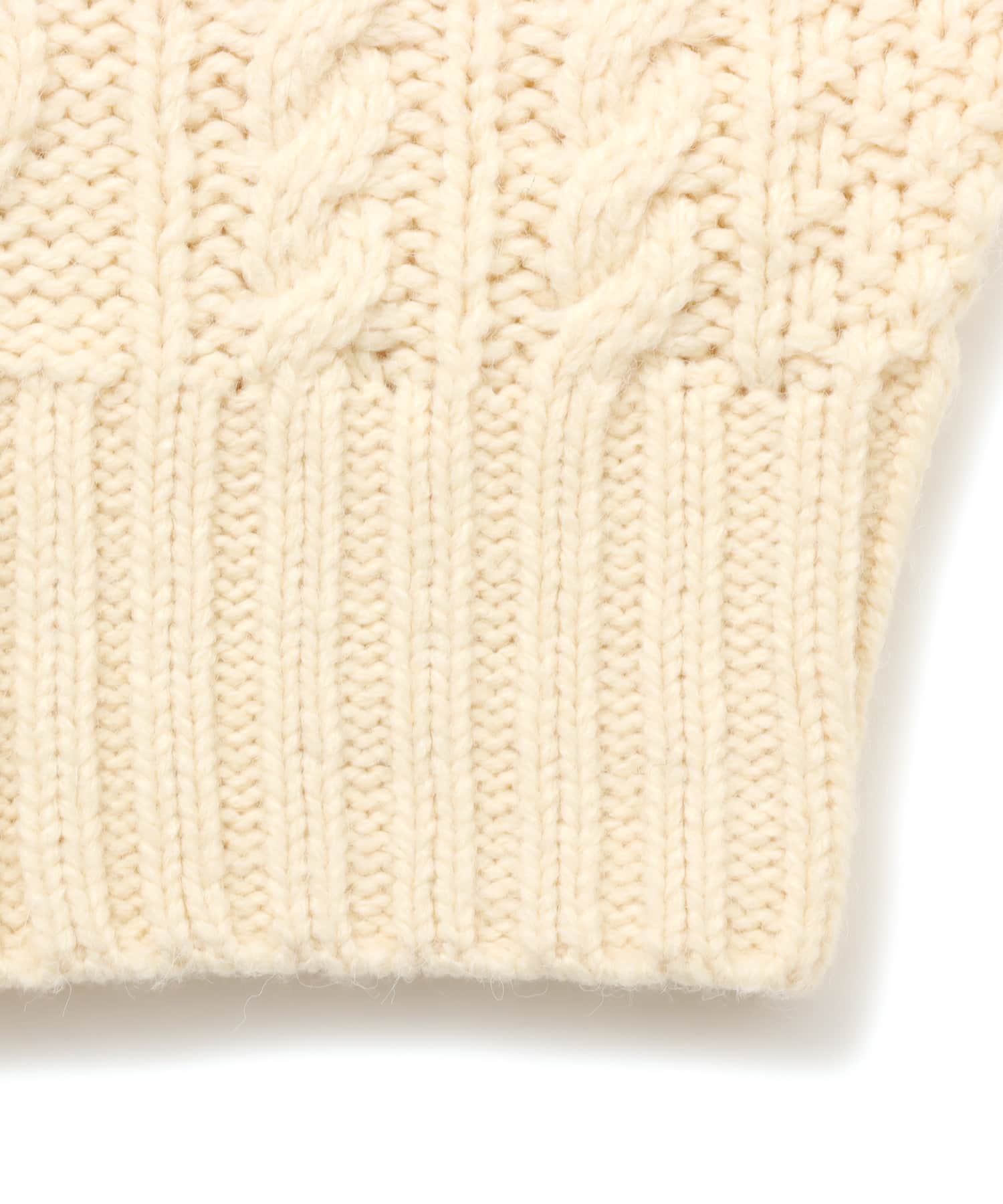 atmos pink Slit Cable Knit Tops OFFWHITEの画像