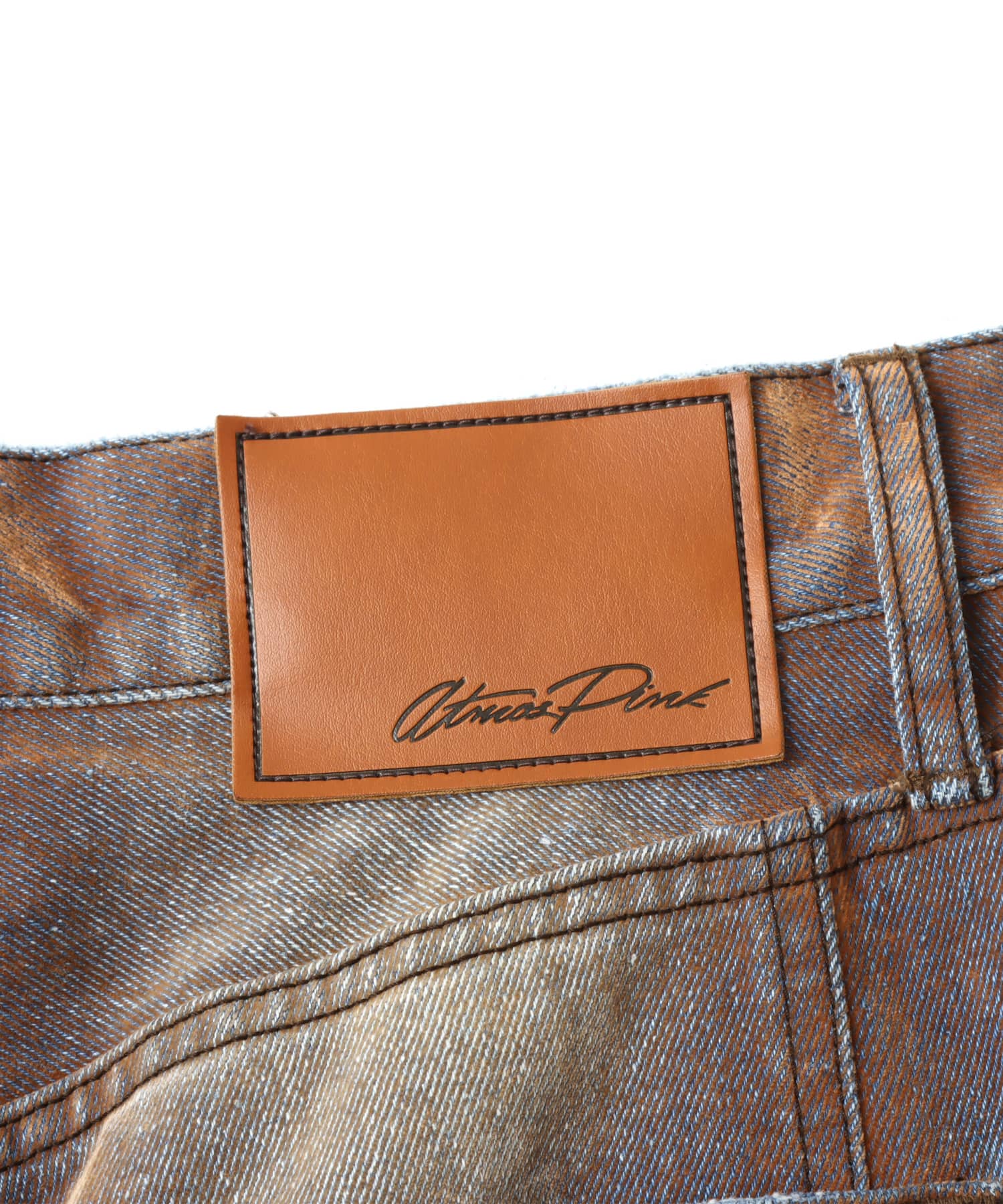 atmos pink Flocky Denim Pants BRONZEの画像
