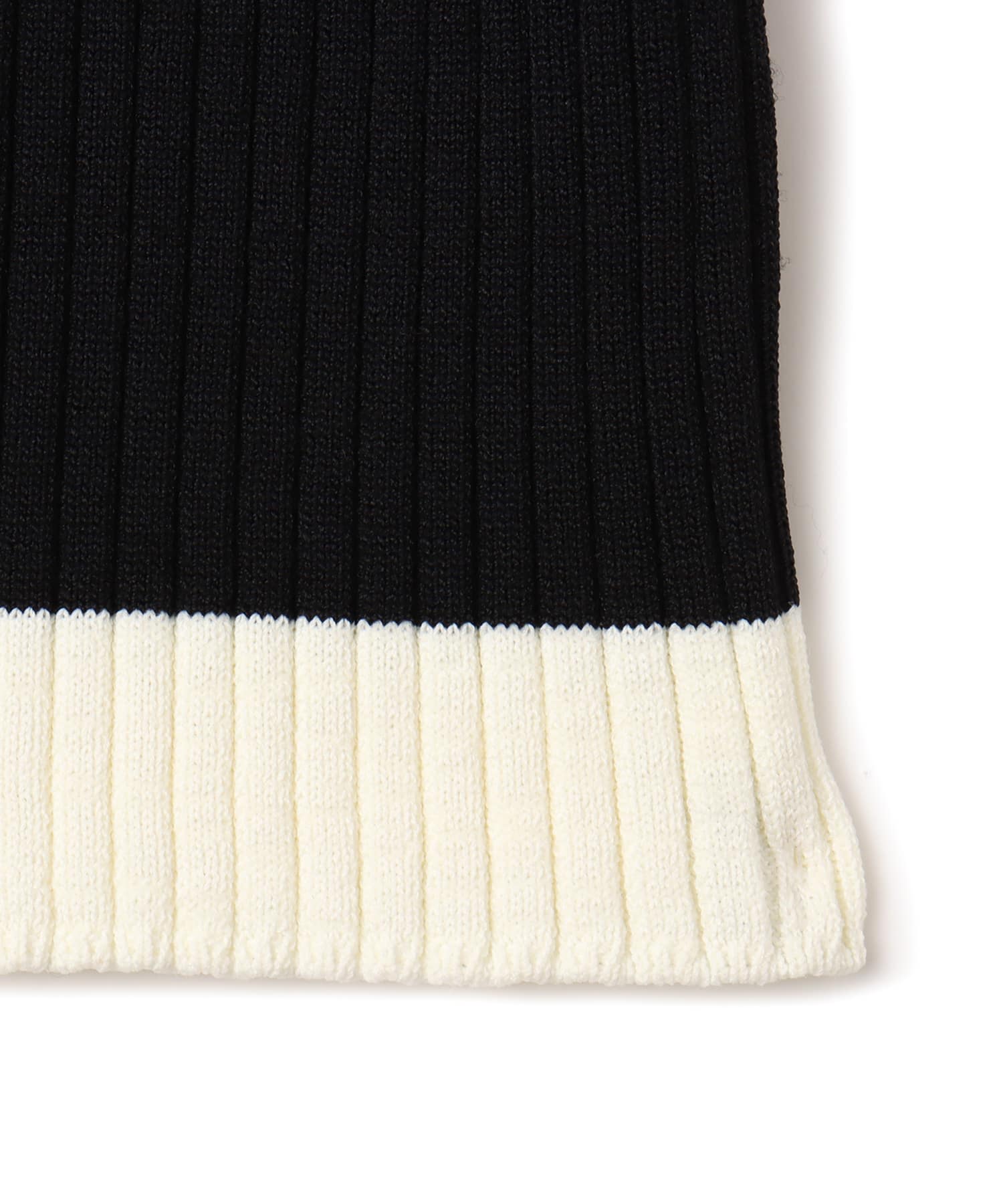 atmos pink Cheer Rib Knit Polo Shirt BLACKの画像