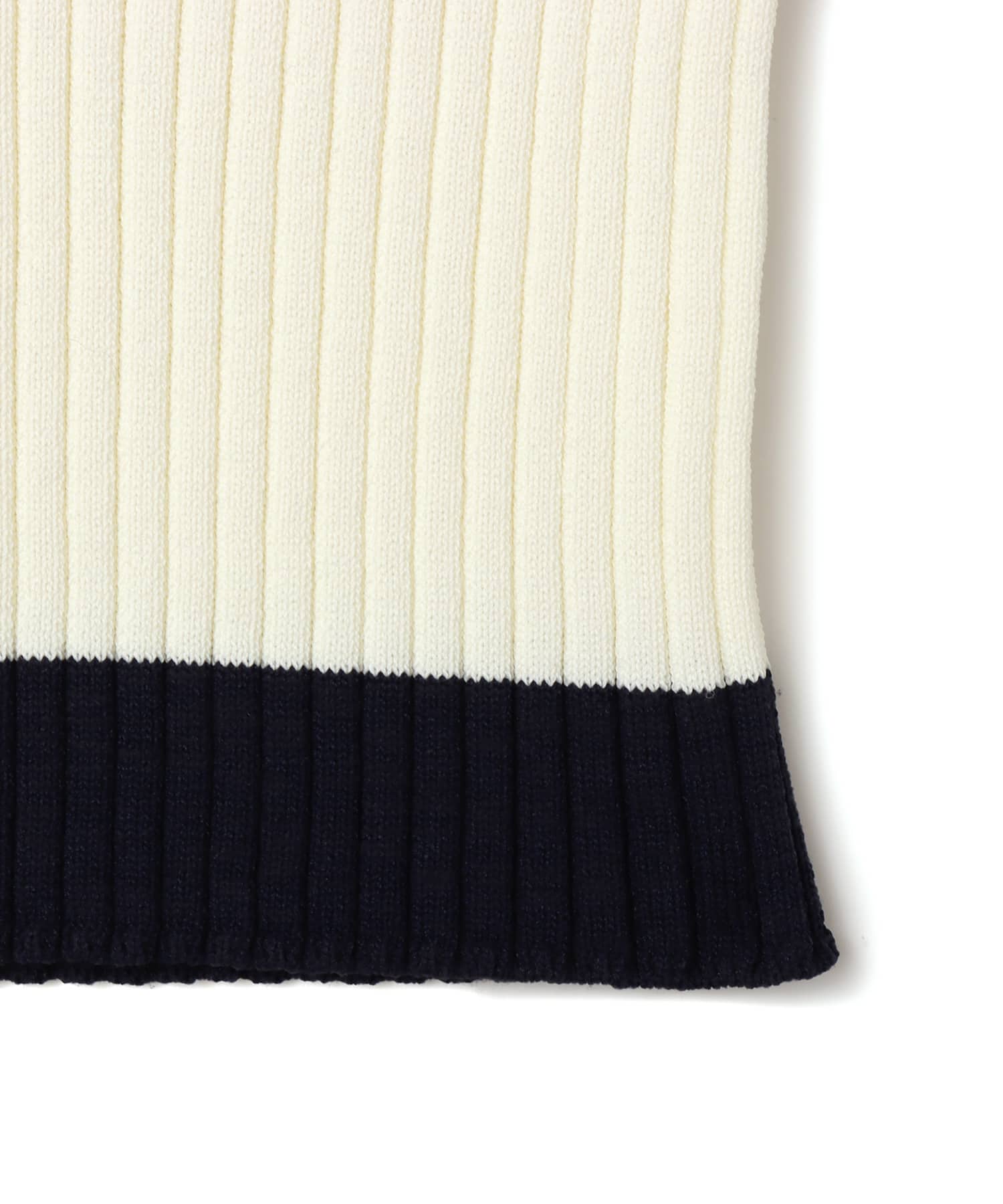 atmos pink Cheer Rib Knit Polo Shirt WHITEの画像