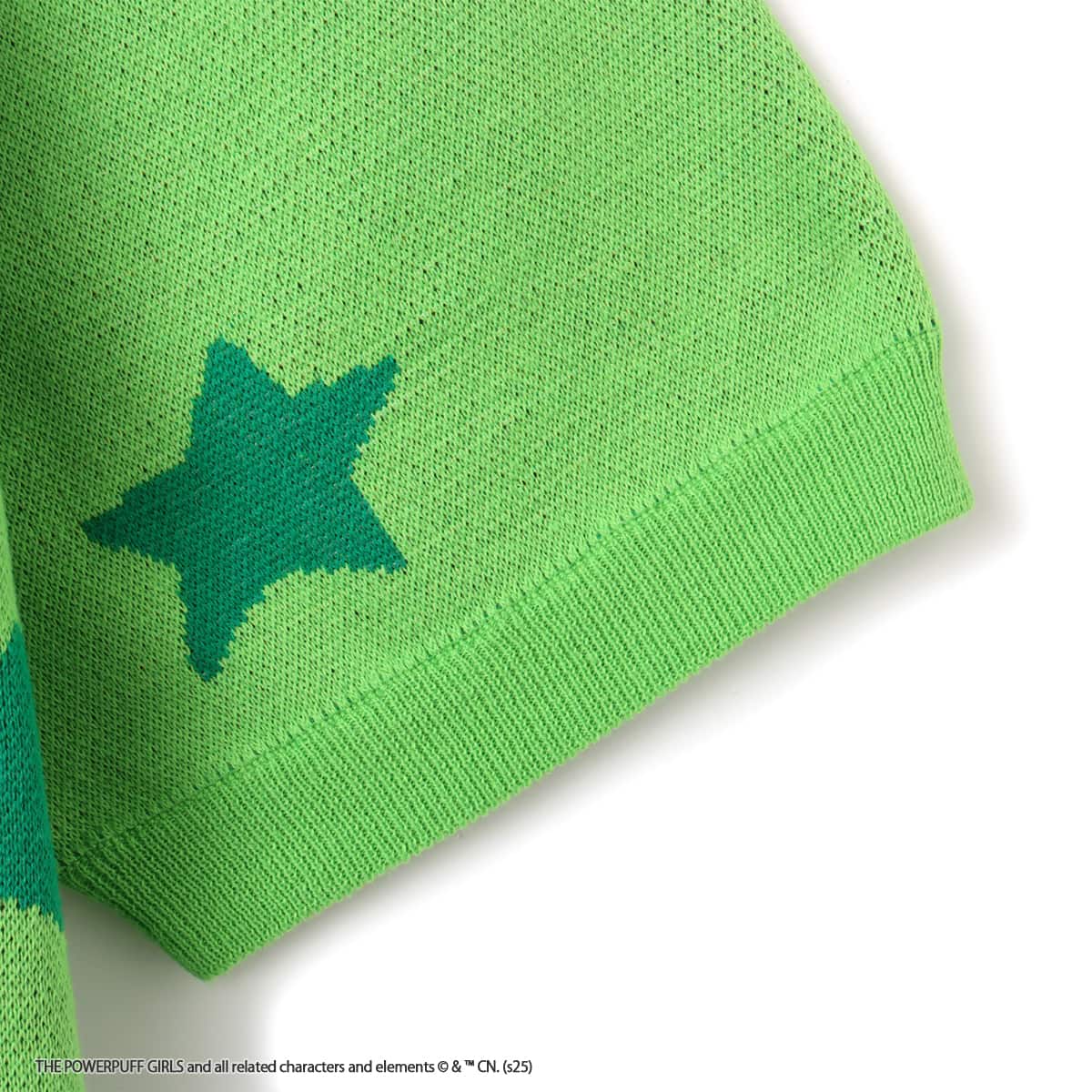 The Powerpuff Girls X atmos pink Jacquard Knit Polo Shirt GREENの画像