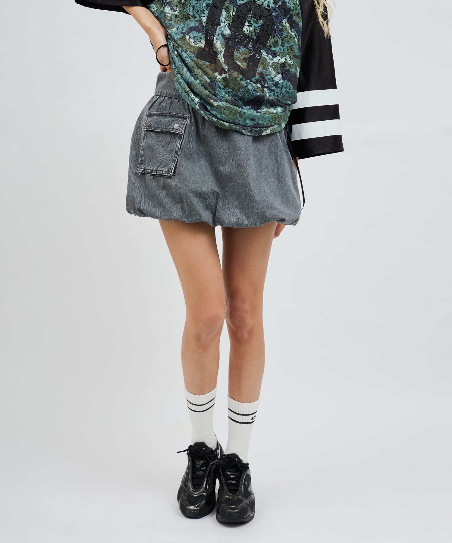 atmos pink Balloon Mini Skirt GRAYの画像