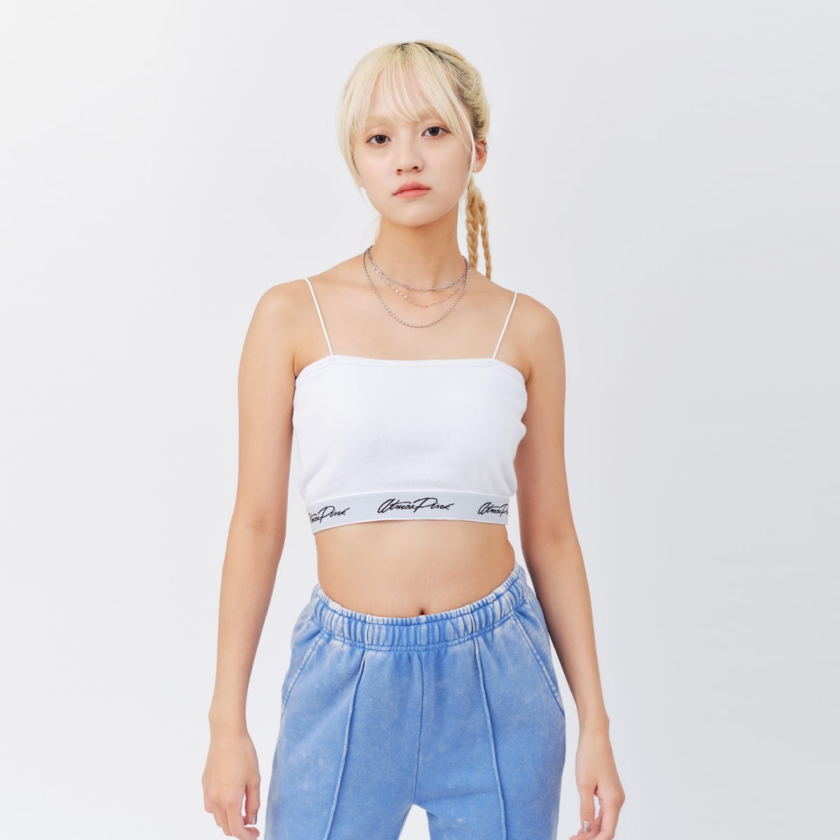 atmos pink Basic inner wear mid WHITE（アトモス ピンク