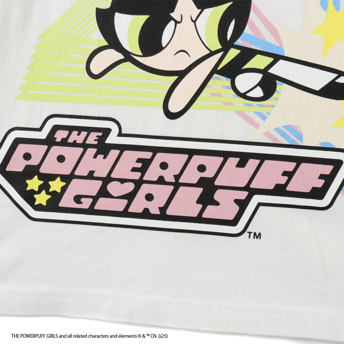 The Powerpuff Girls x atmos pink Vintage T-shirt WHITEの画像