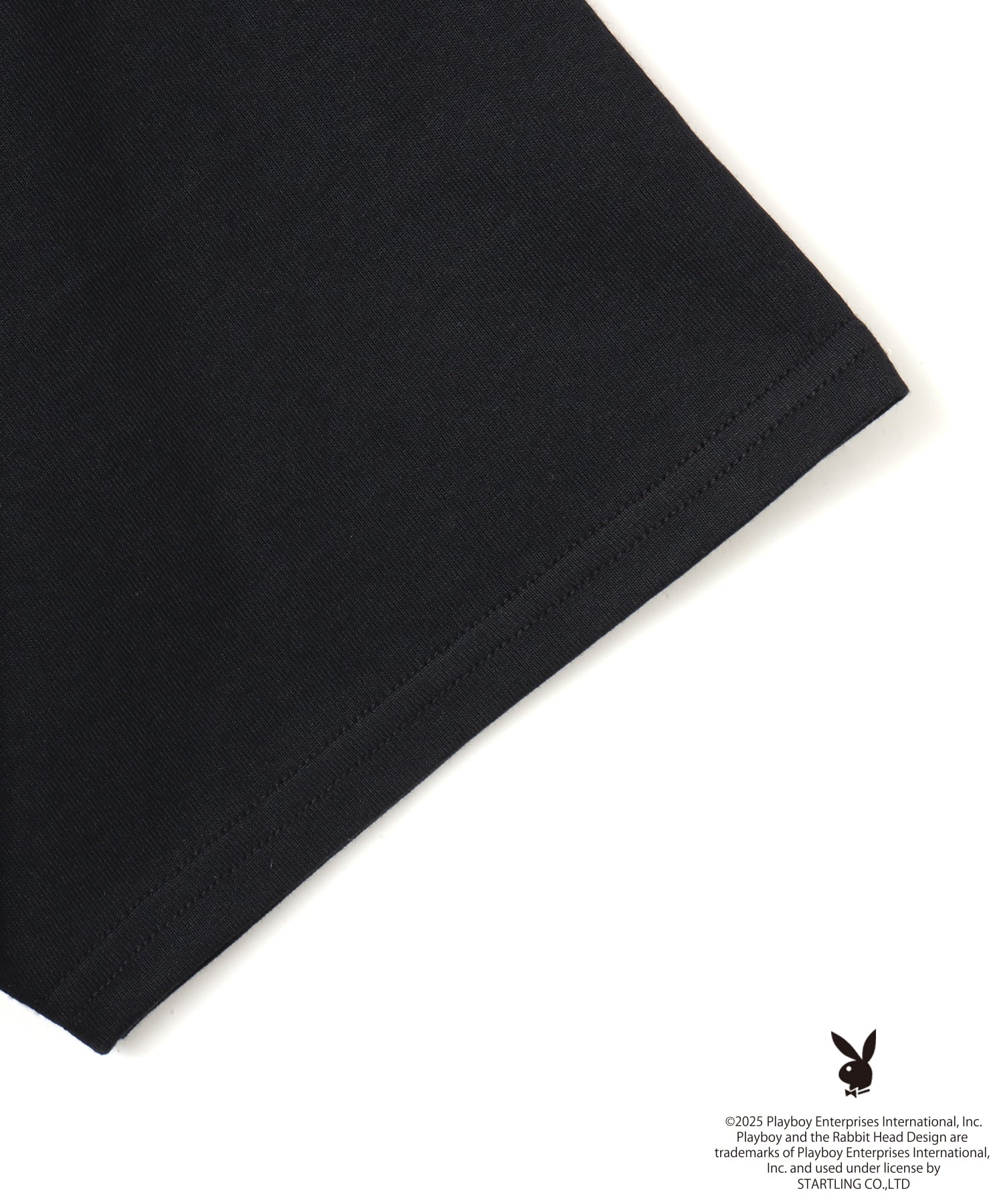 PLAYBOY x atmos pink Big T-shirt BLACK X WHITEの画像