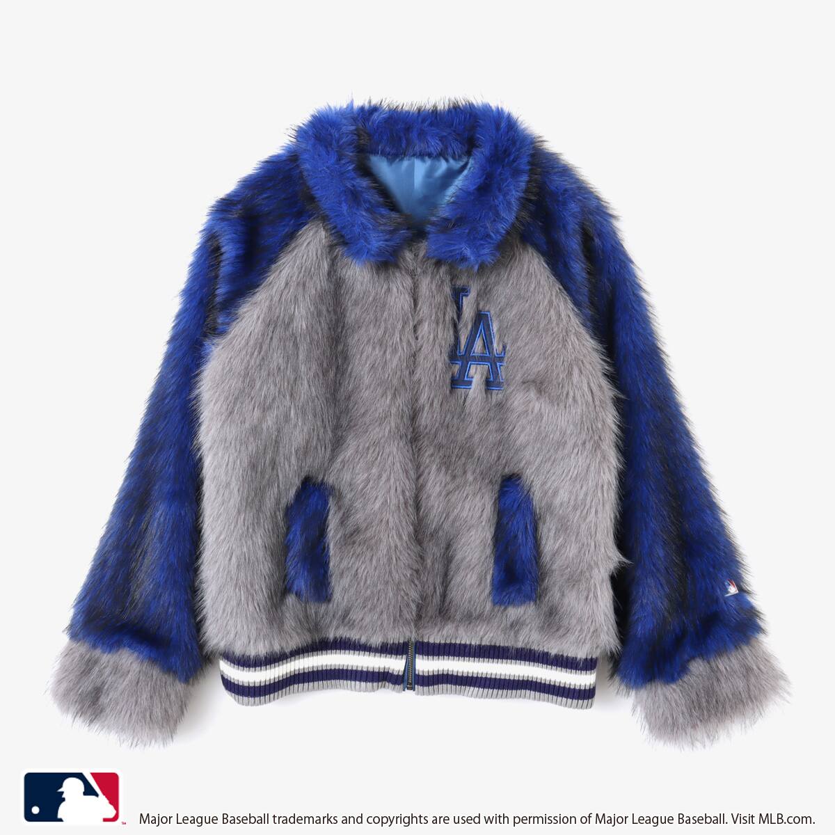 atmos pink MLB Faux Fur Blouson GRAYの画像