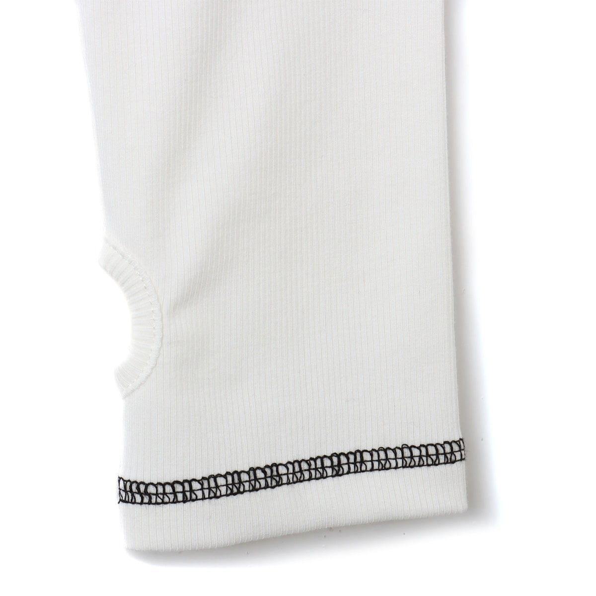 atmos pink Rib Long Sleeve T-shirt WHITEの画像