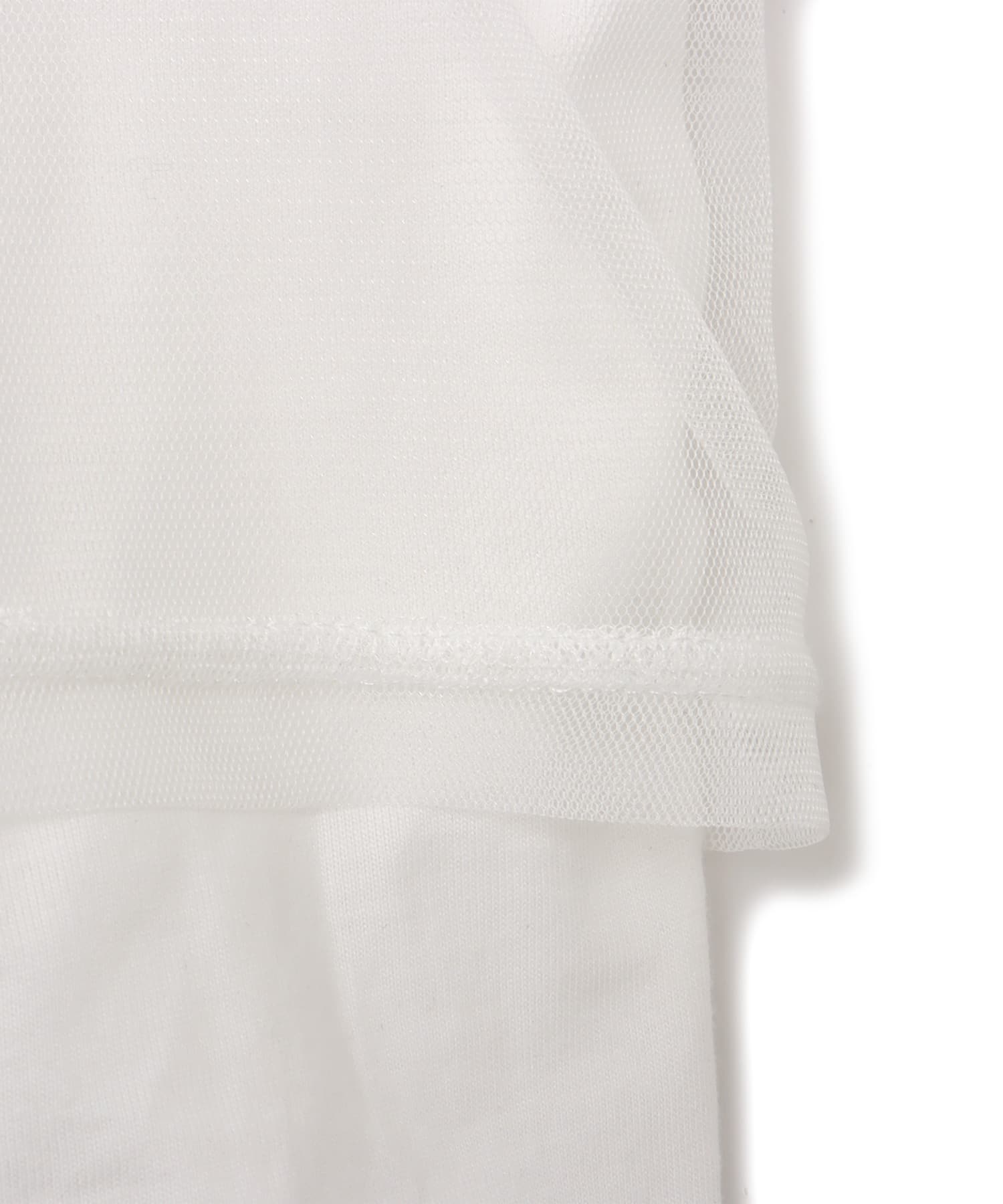 atmos pink Shirring Mini T-shirt WHITEの画像