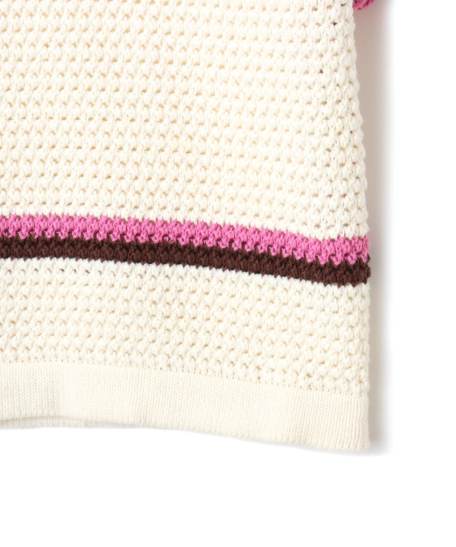 atmos pink Crochet T-shirt WHITEの画像