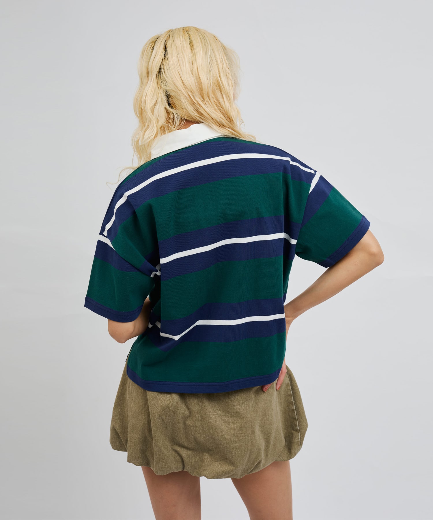 atmos pink Rugger Shirt GREENの画像