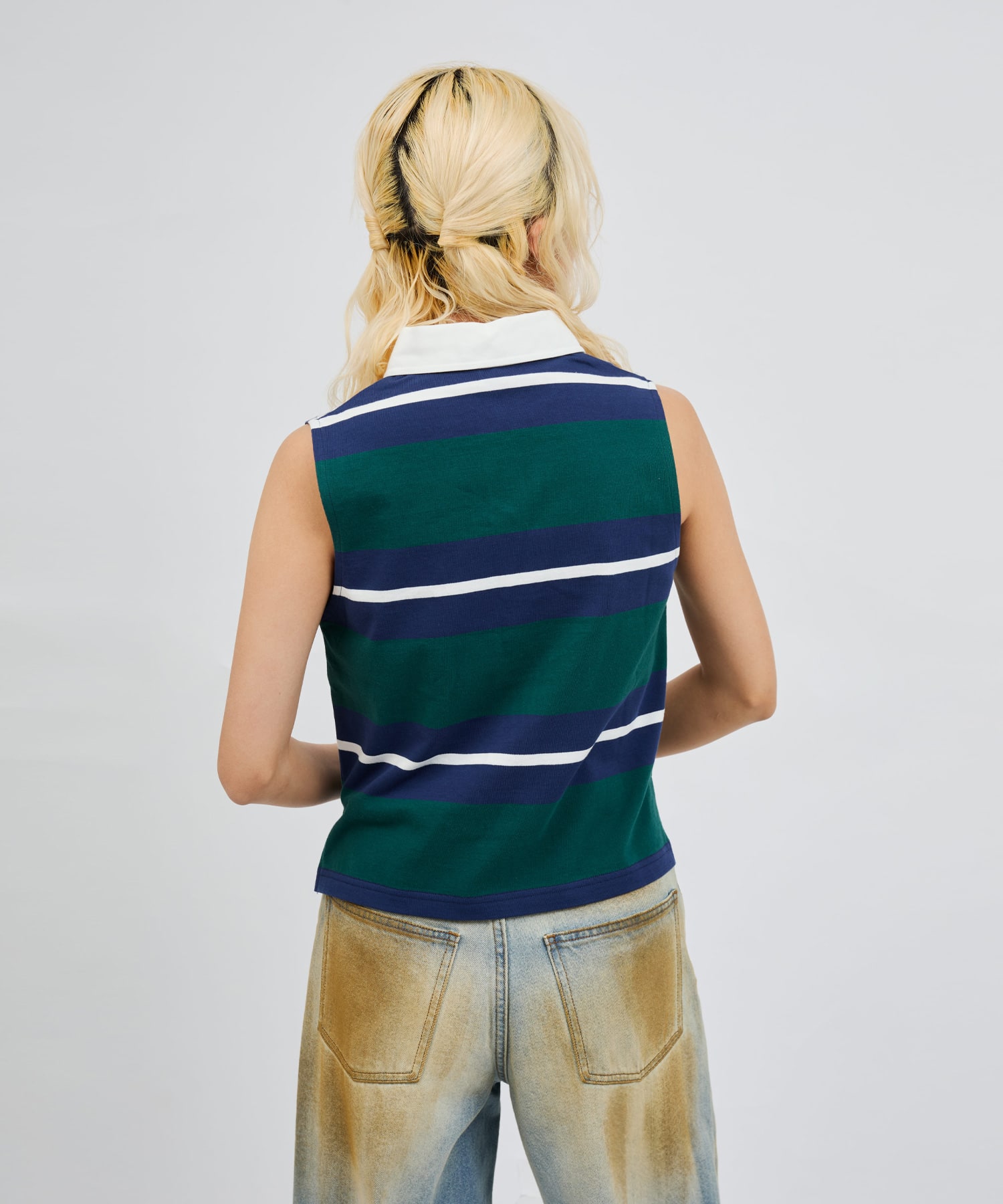 atmos pink No Sleeve Rugger Shirt GREENの画像