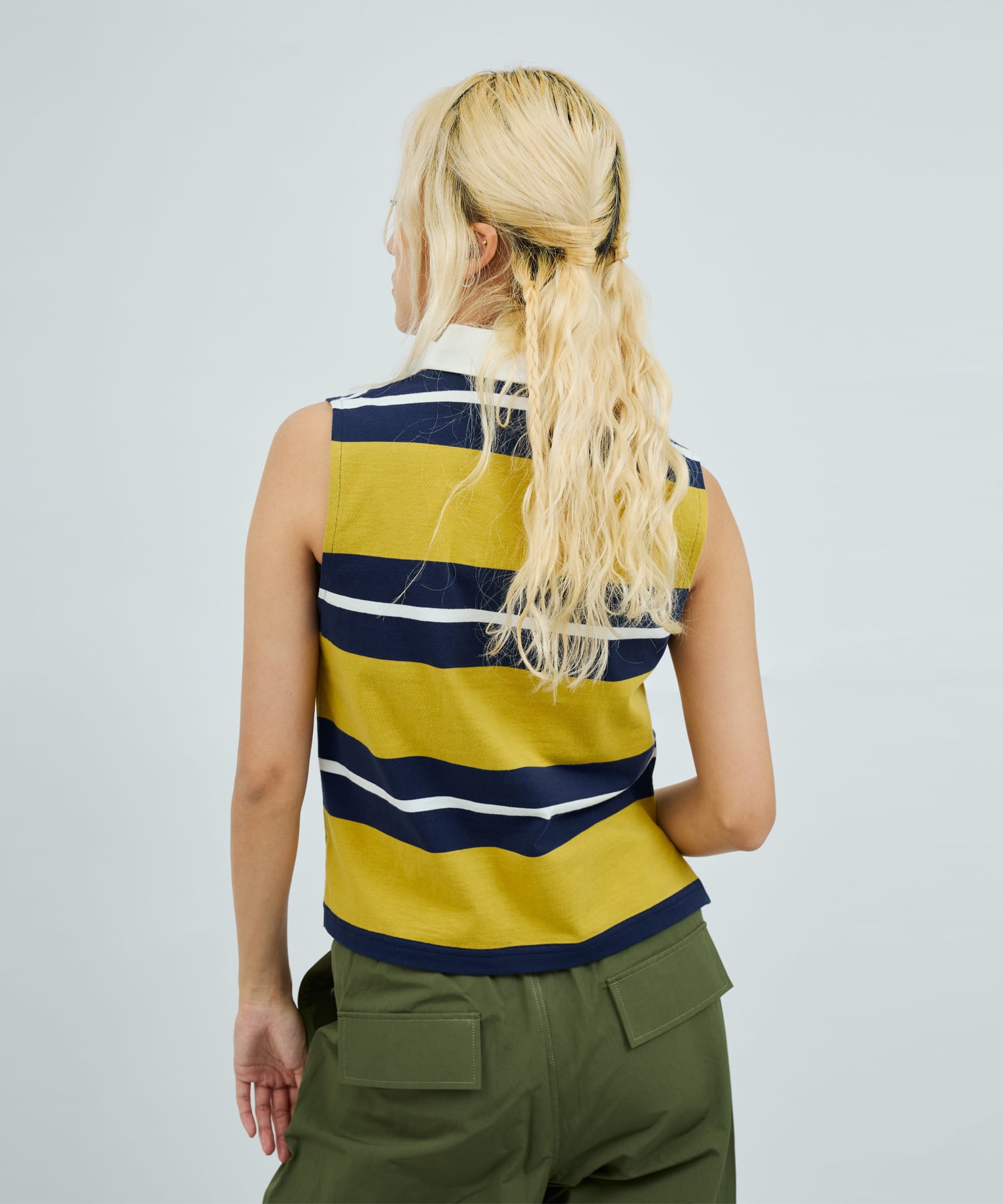 atmos pink No Sleeve Rugger Shirt YELLOWの画像