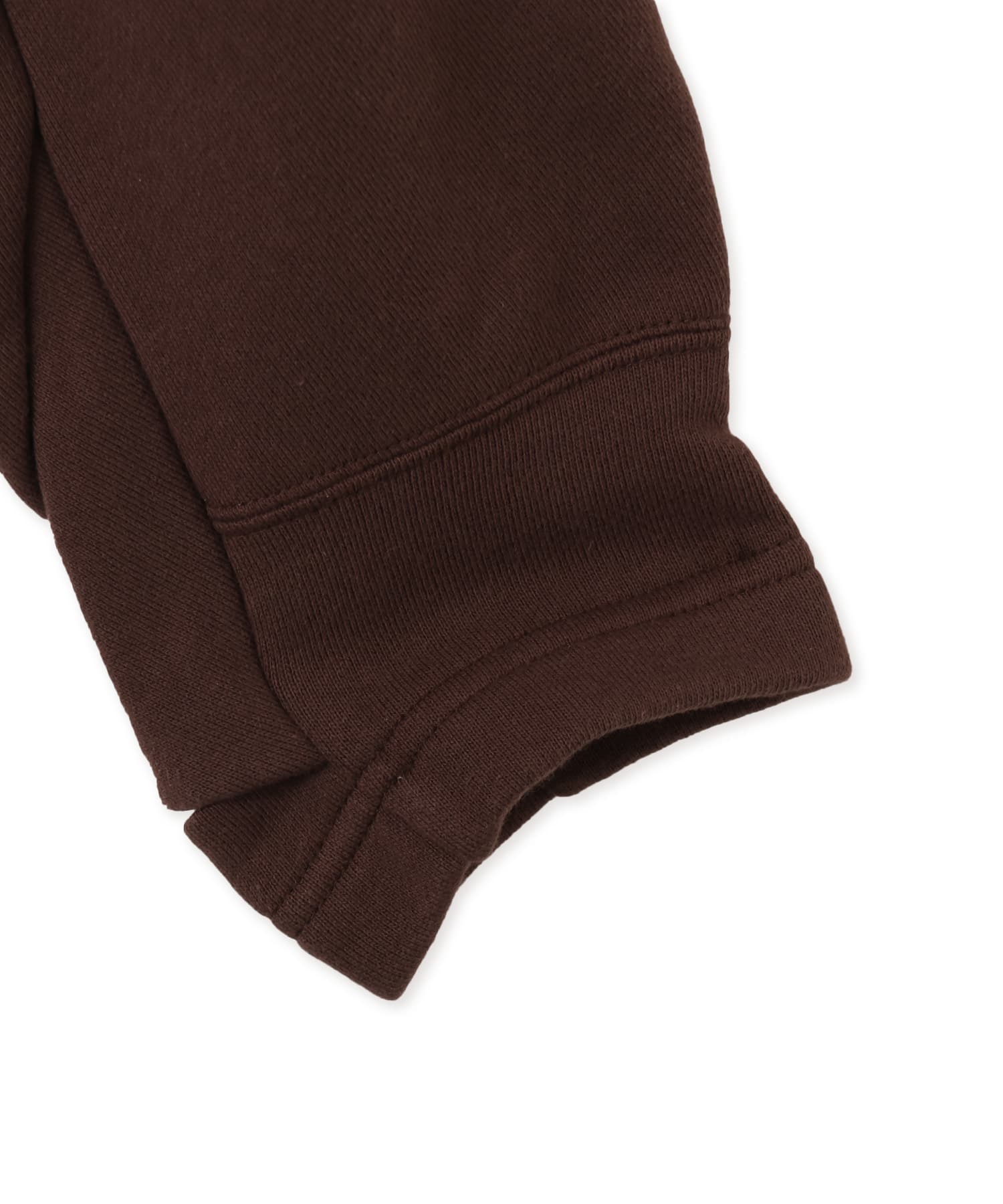 Poliquant THE LINKED SINGLE PART L/S  HOODED SWEATSHIRT BROWNの画像