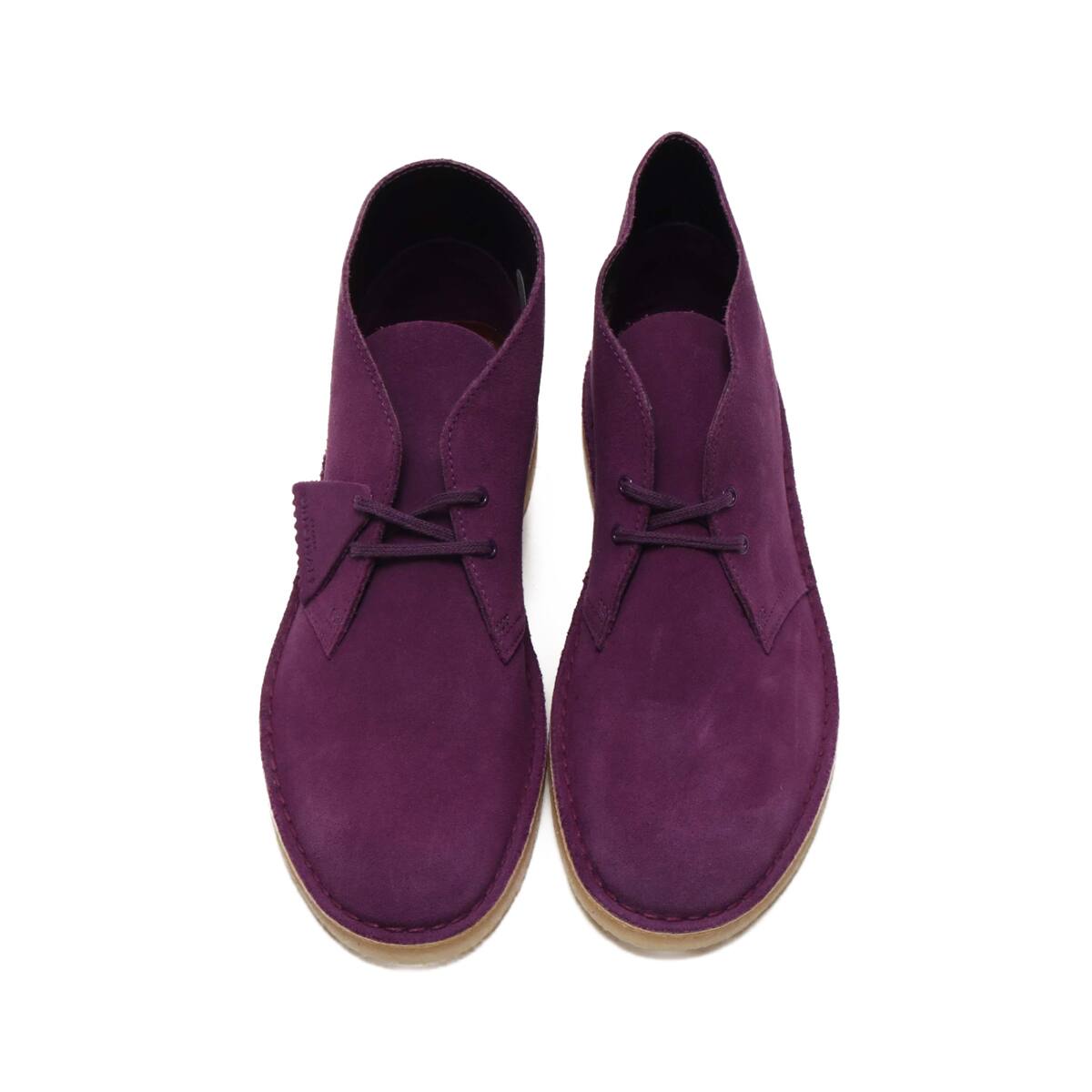 clarks desert boots purple