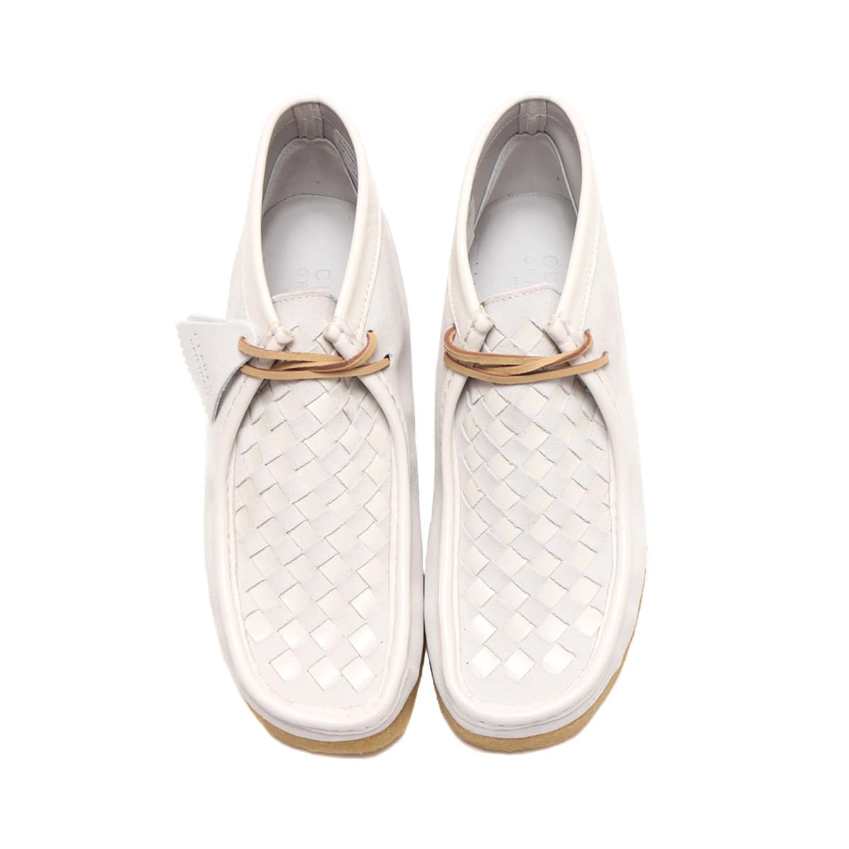Clarks Wallabee Boot White Woven 21SP-Iの画像