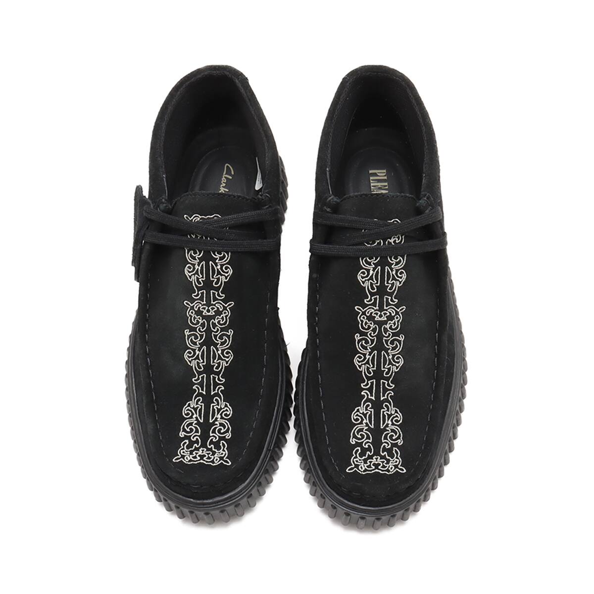 Clarks x PLEASURES TORHILL WOVEN Black Sde の画像