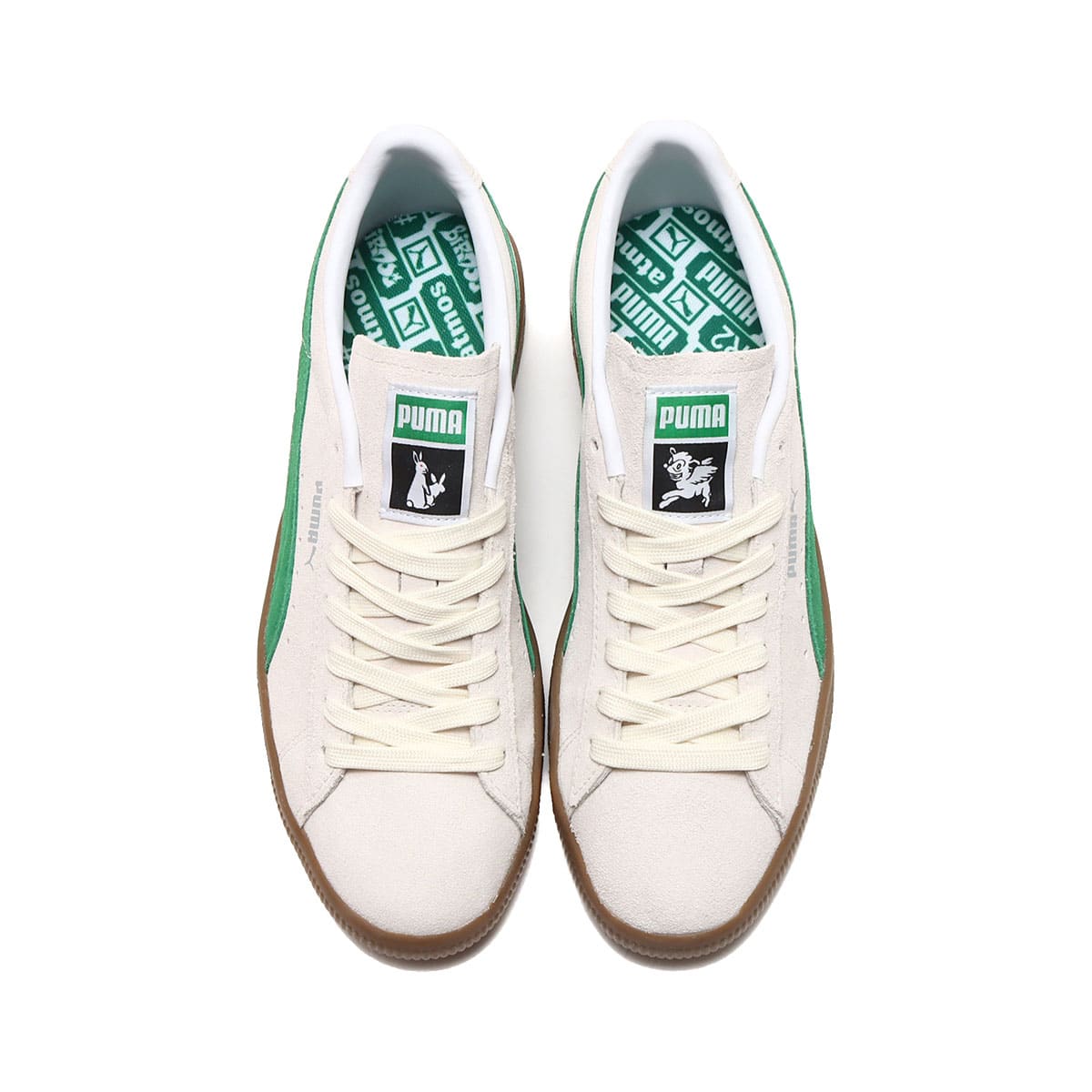 PUMA SUEDE VTG ATMOS BIRDOG FR2 WARM WHITE-ARCHIVE GREEN