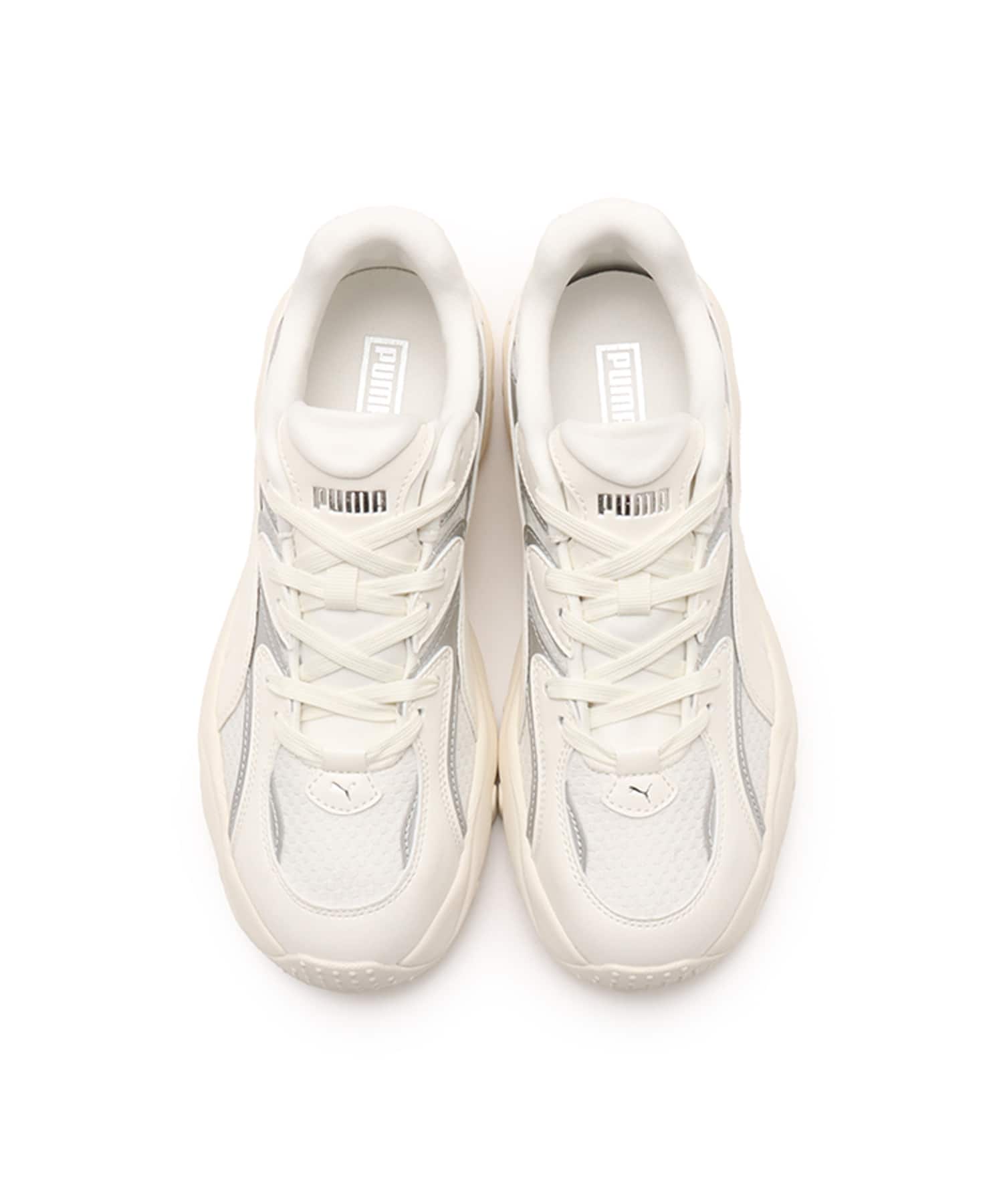 PUMA PULSAR LITE SHINMERY WNS WARM WHITE-PUMA SILVERの画像