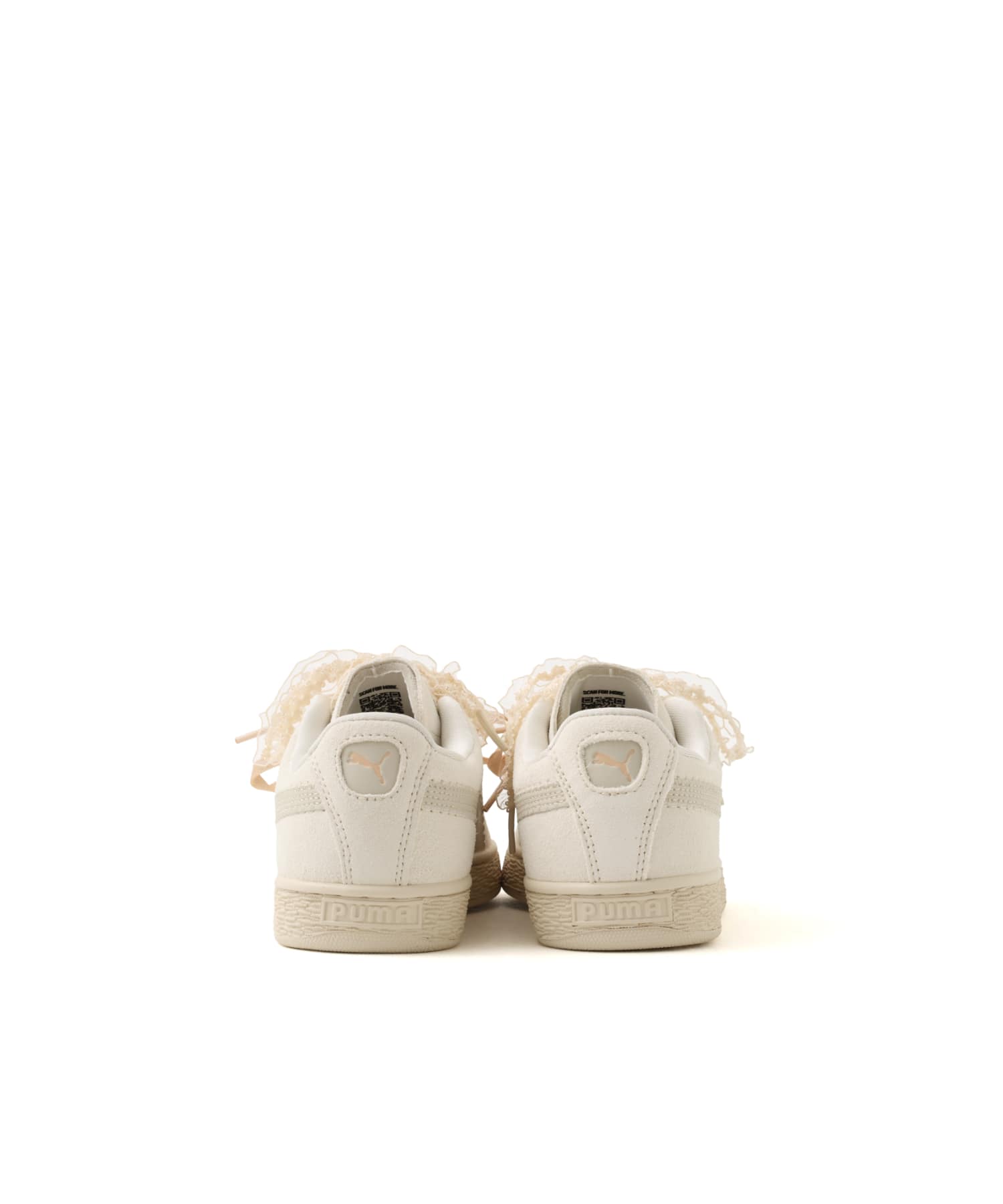 PUMA SUEDE BLOOM WNS FROSTED IVORY-SILVER FOGの画像