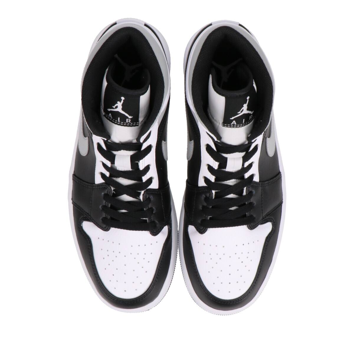 JORDAN BRAND AIR JORDAN 1 MID BLACK/WHITE-LT SMOKE GREY 20HO-I