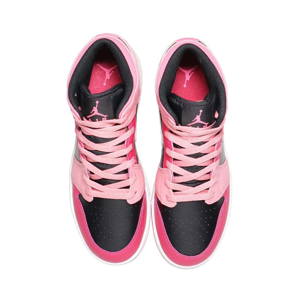 JORDAN BRAND AIR JORDAN 1 MID (GS) CORAL CHALK/PINKSICLE-RUSH PINK