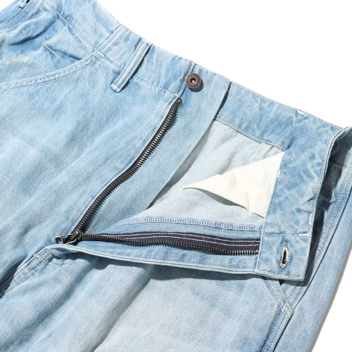 LIBERAIDERS STAMPED DENIM SARROUEL PANTS LIGHT BLUE 24SP-Iの画像