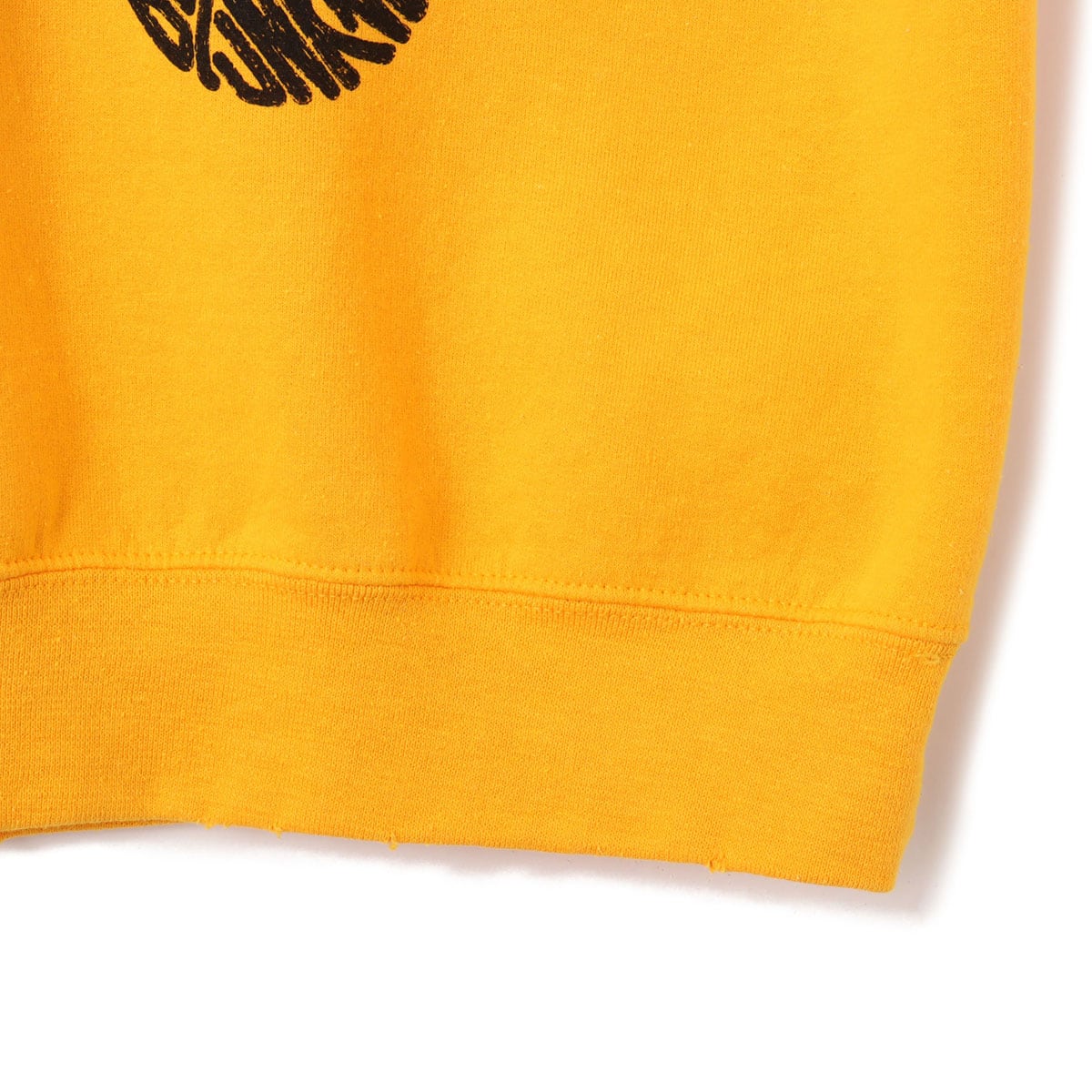 LIBERAIDERS HANDWRITING PRINT CREWNECK YELLOWの画像