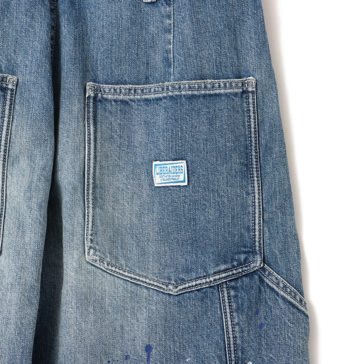 LIBERAIDERS TRIBAL DENIM SARROUEL PANTS HW HARD WASHの画像