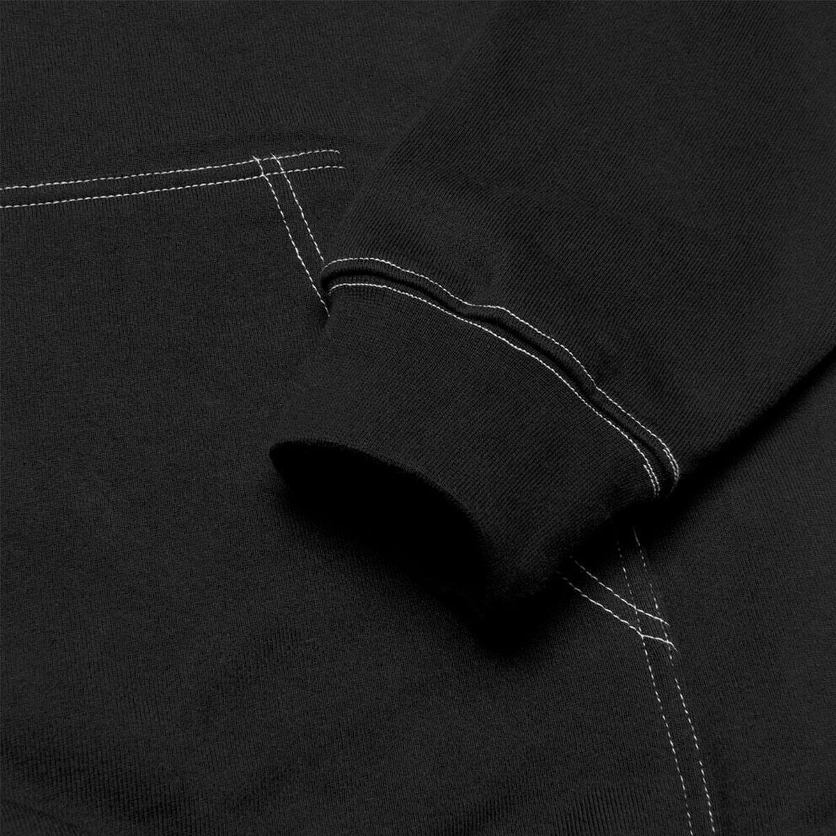 fuzz STITCH LOGO HOODIE BLACK 20HO-Iの画像