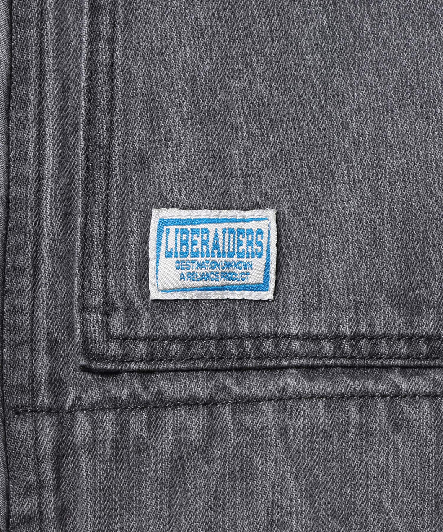LIBERAIDERS DENIM WORK JACKET BLACKの画像