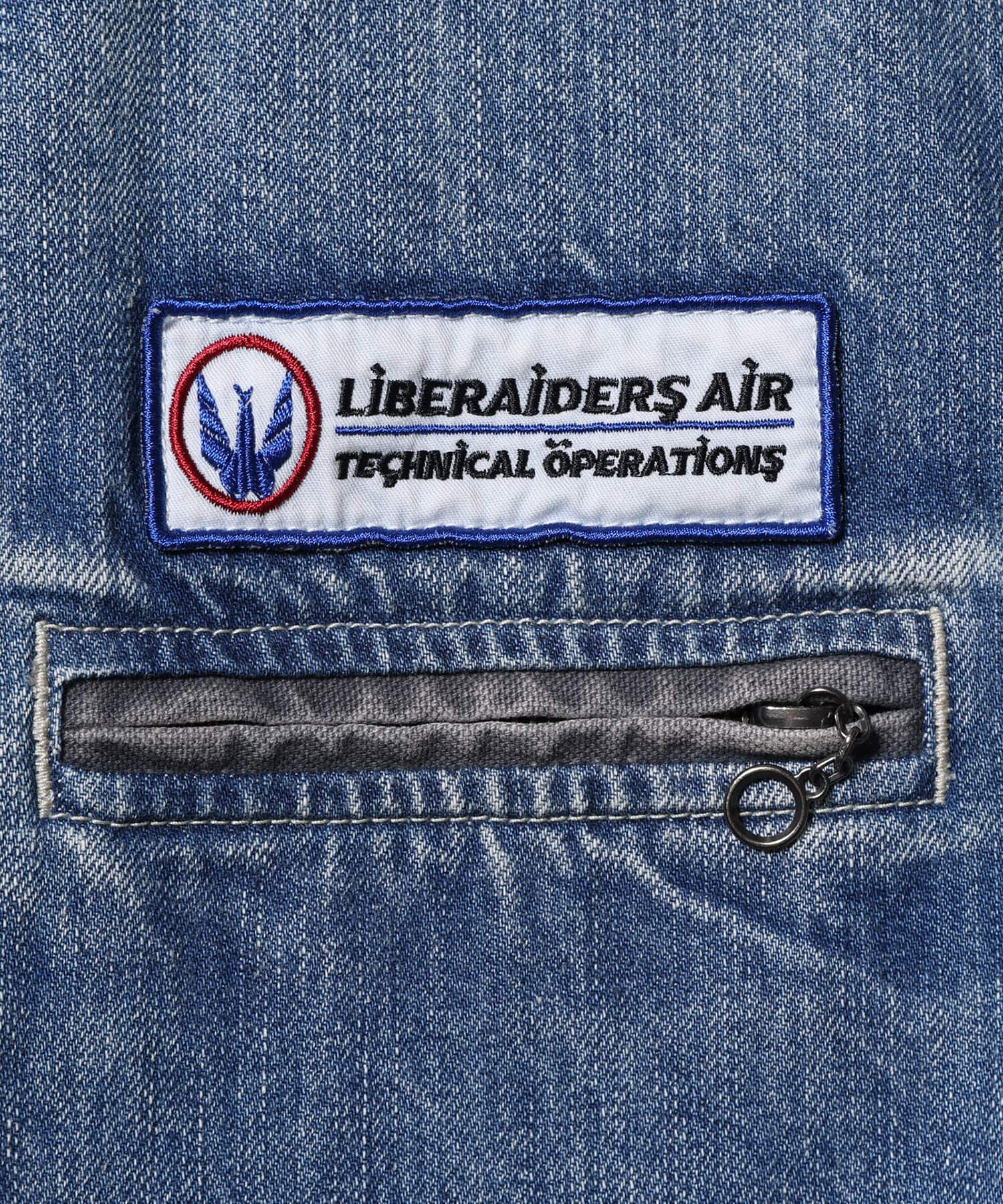 LIBERAIDERS DENIM WORK JACKET BLUEの画像