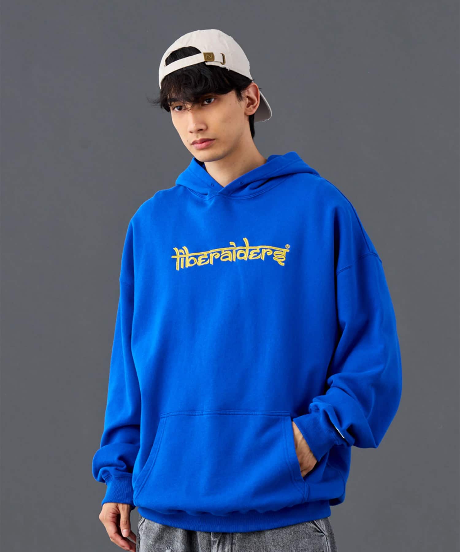 LIBERAIDERS FRENCH TERRY HOODIE BLUEの画像