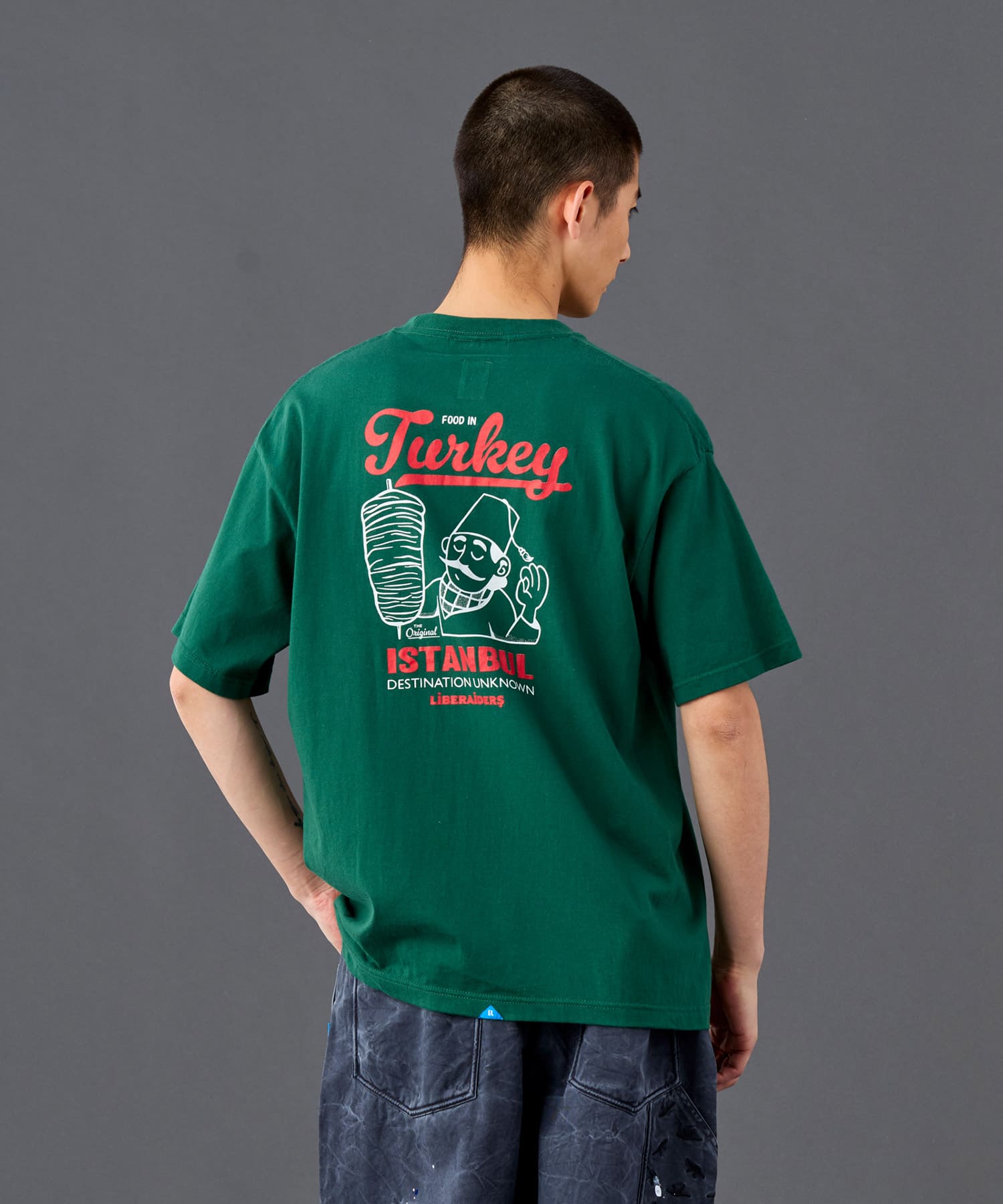 LIBERAIDERS LIBERAIDERS KEBAB TEE GREENの画像