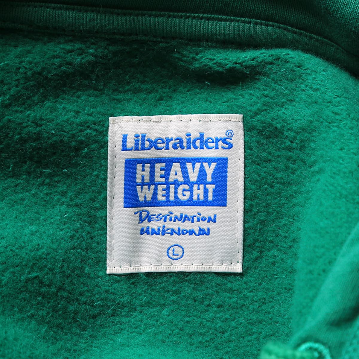 LIBERAIDERS HEAVY WEIGHT FLEECE HOODIE GREEN 23FA-Iの画像